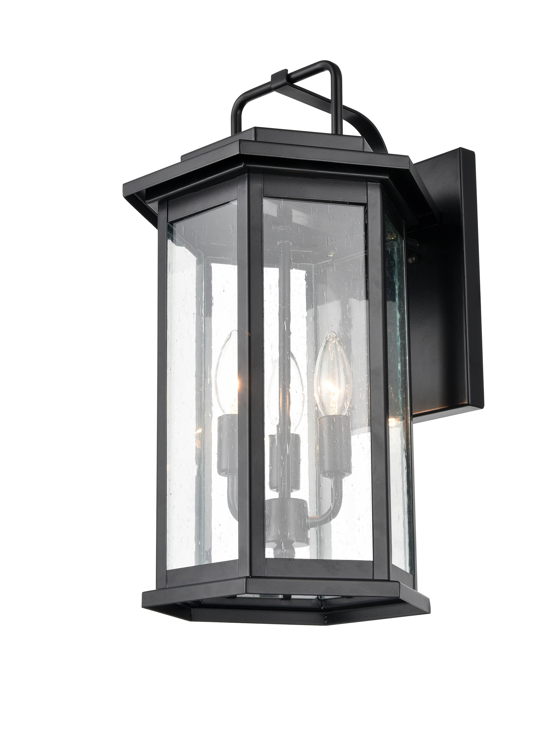 Millennium Lighting 2685-PBK Ellis 3 -Light 18.25-in H Black Hardwired Dark Sky Outdoor Wall Light