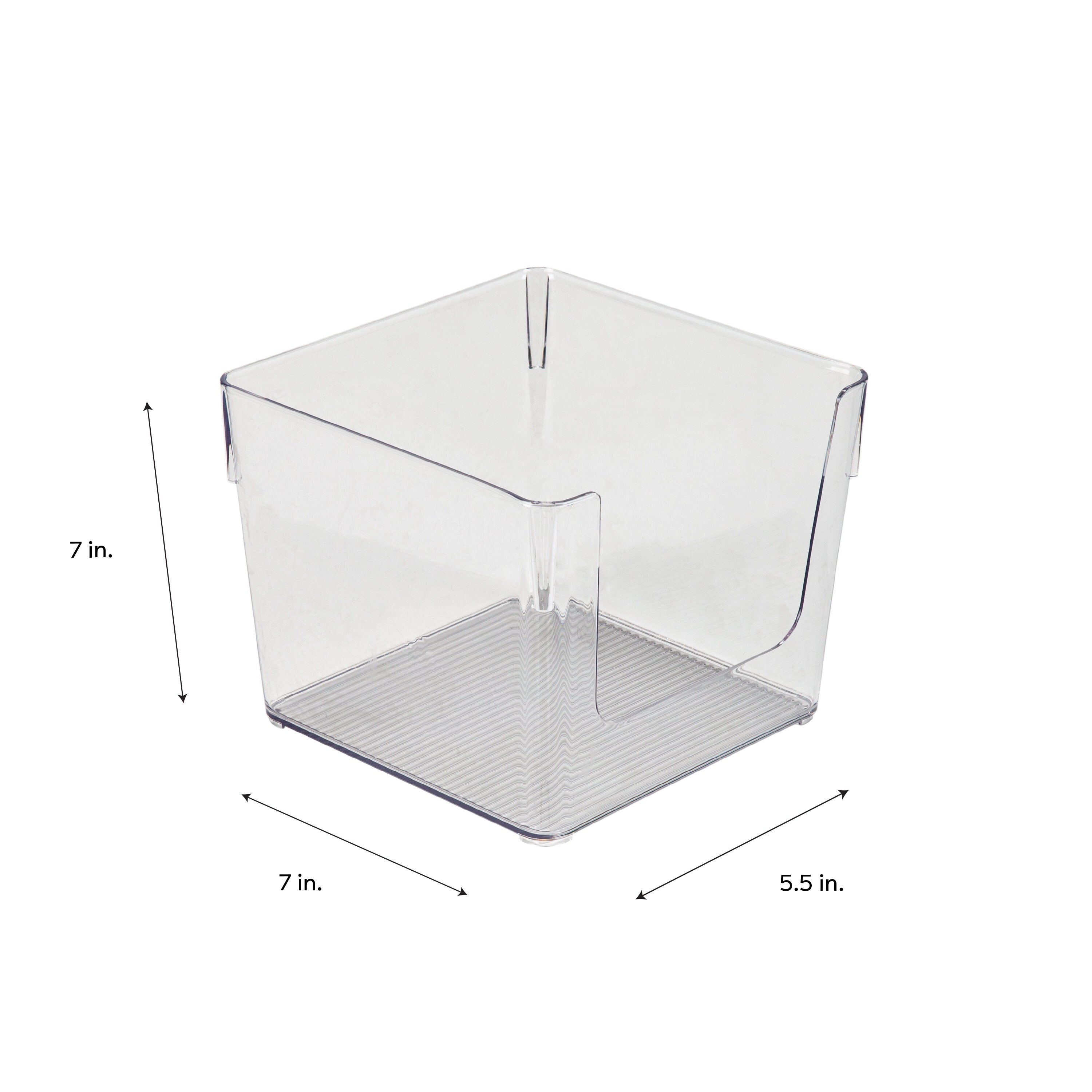 Vaultz White Square Divided Storage Box, 10 x 9.5 x 6
