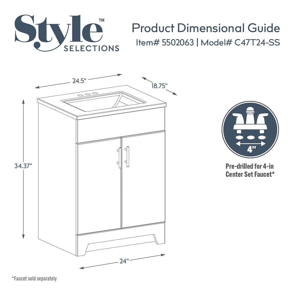 Style Selections C47T24-SS Bath-Vanity-Combo - View #4