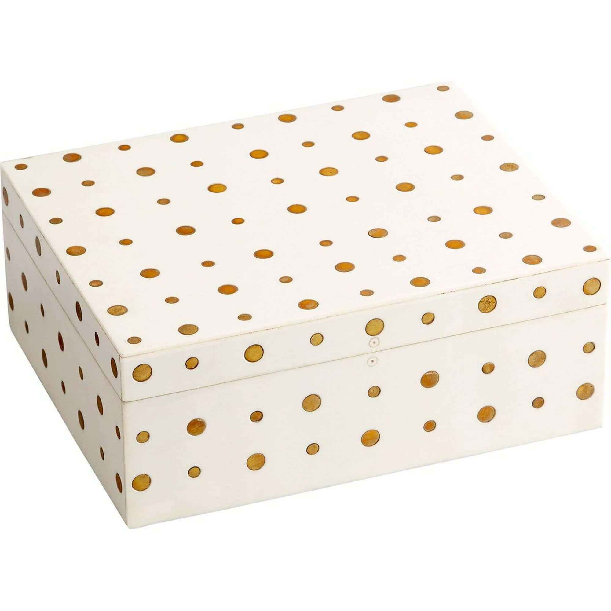 Cyan Design A-CYAN-10659 Dot Crown  -  White/Brass  -  Brass Decoration