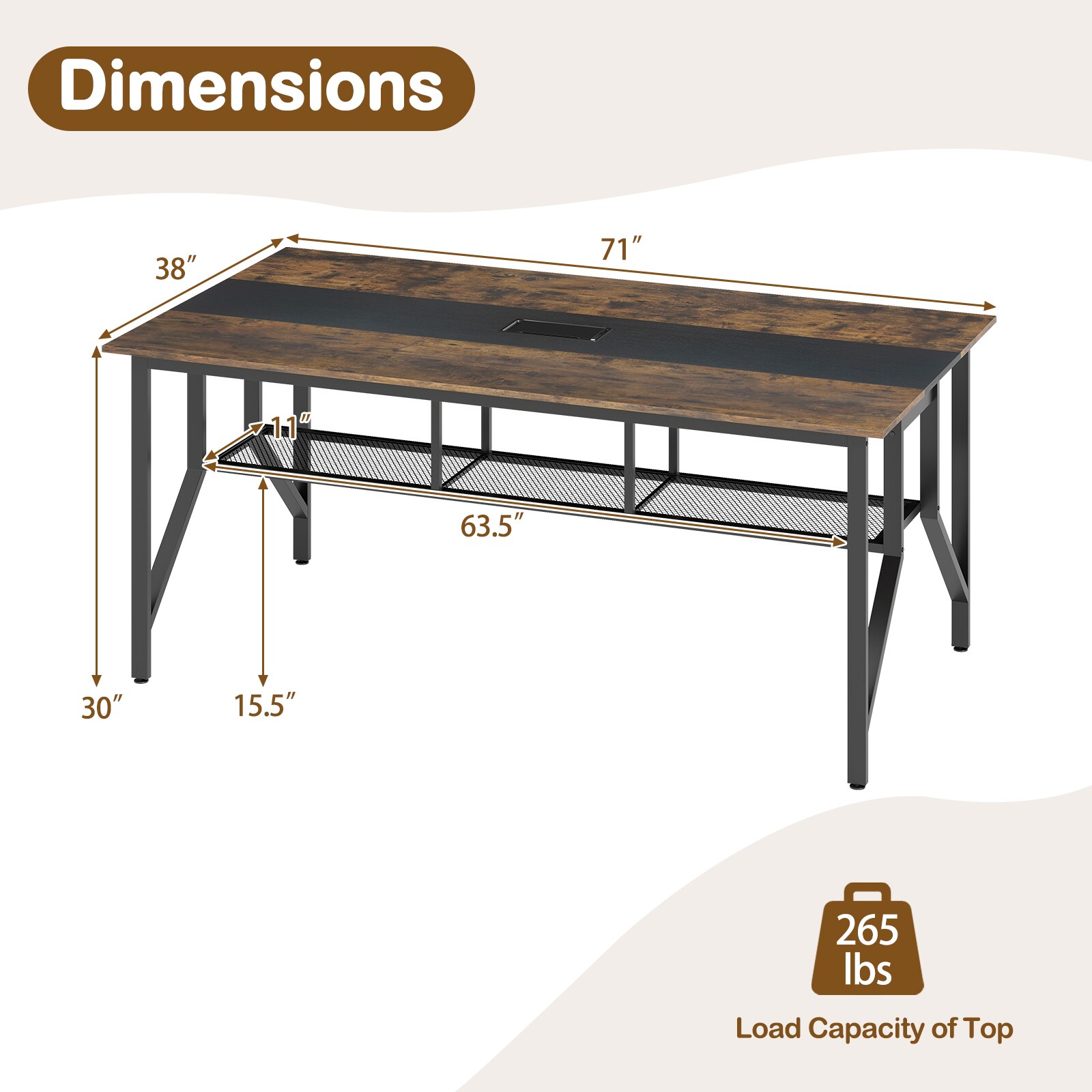 Slickblue D-CO-YG85011BC desks - View #3