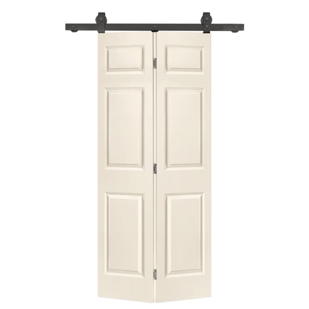 CALHOME 36-in x 80-in Beige MDF Hollow Core Barn Door (Hardware ...