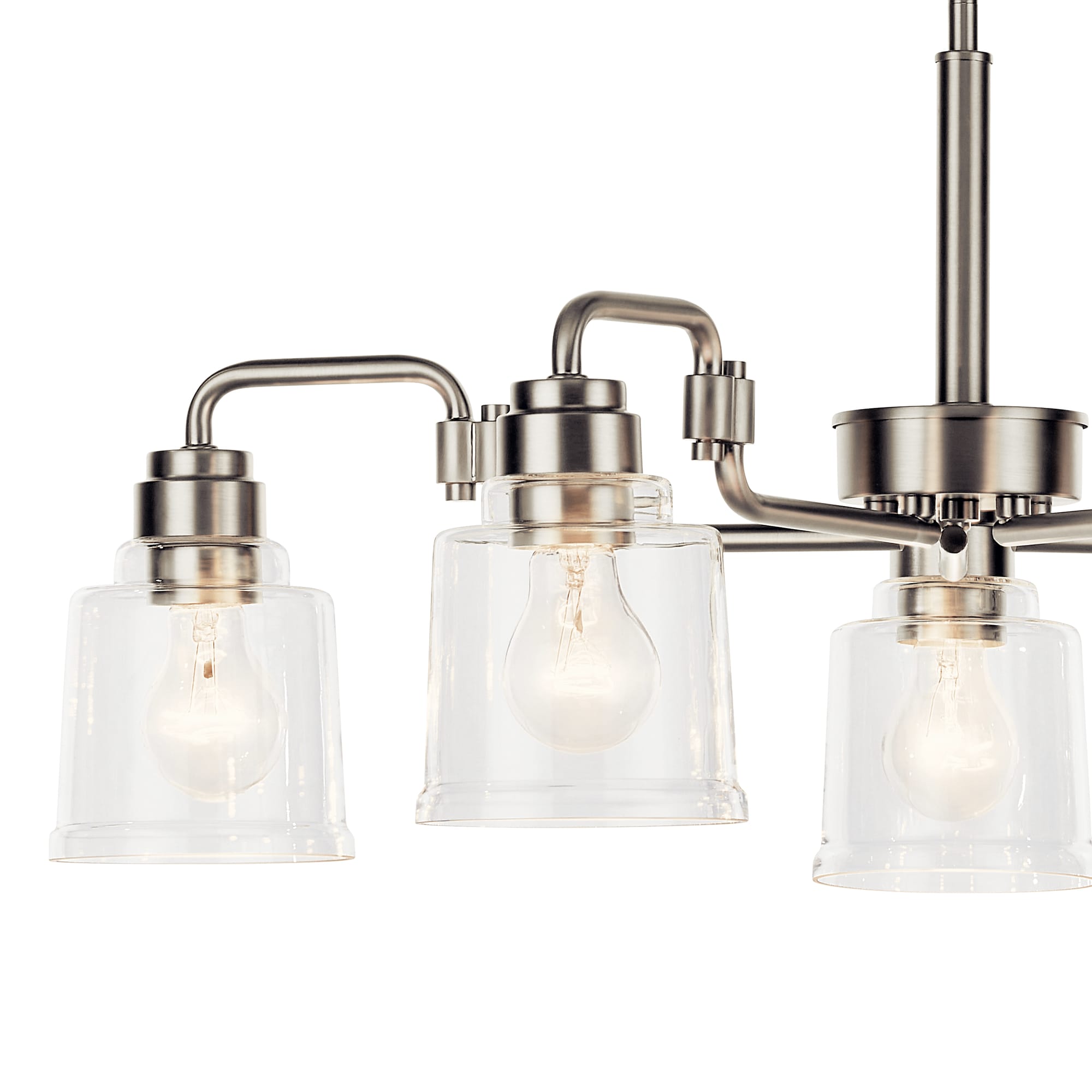 Kichler Aivian 5 -Light Brushed Nickel Vintage For Use in Bedrooms, Dining Rooms, Foyers, Kitchens, Living Rooms Chandelier 5271902 Sansujyuku sansujyuku.com