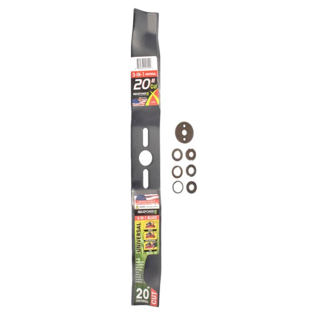MaxPower -  20 in 3-in-1 Universal Mower Blade 1 inch Center Hole
