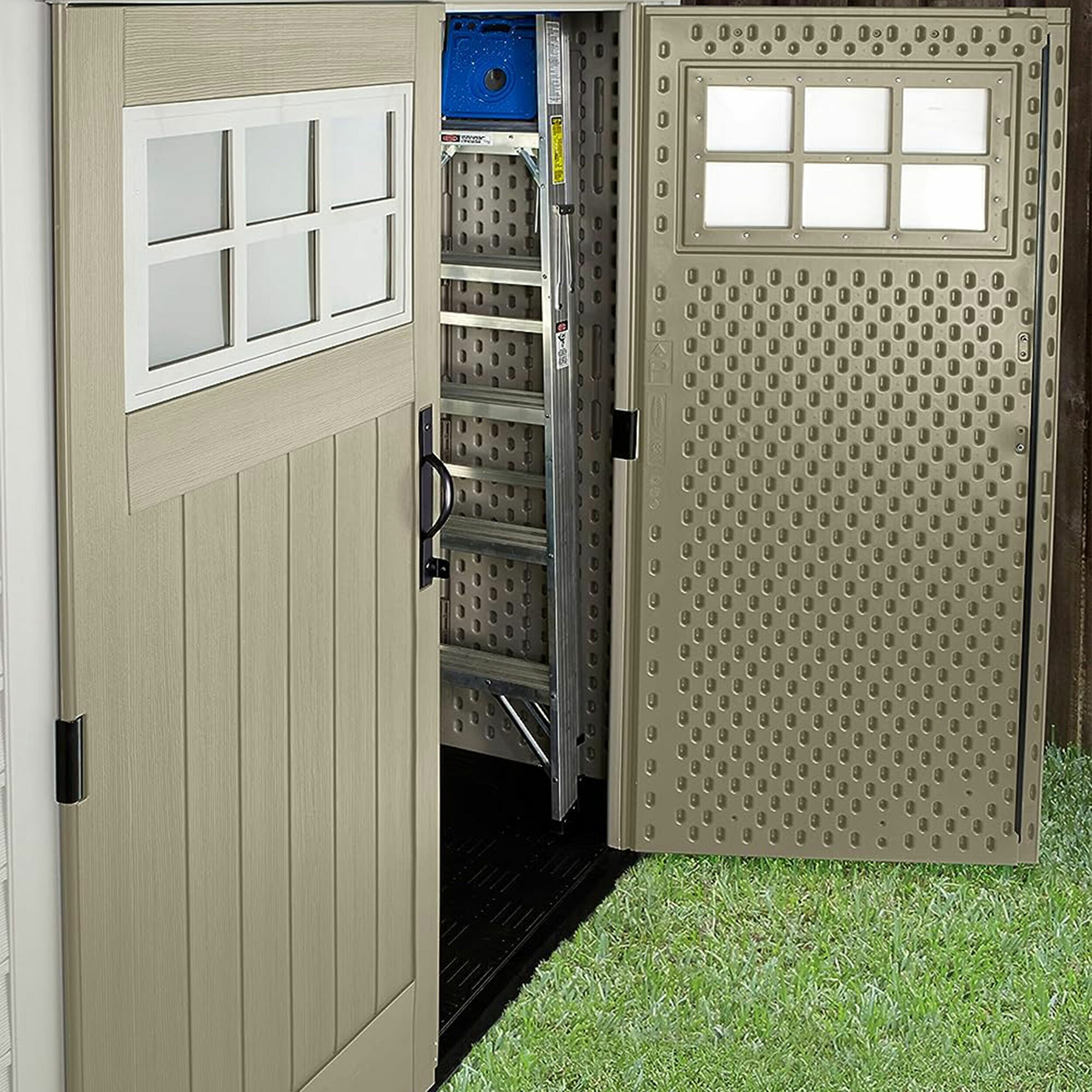 Rubbermaid 7-ft x 7-ft Resin Storage Shed in the Vinyl & Resin Storage ...