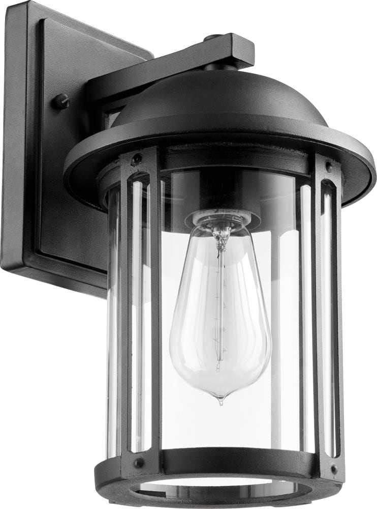 Quorum International 706-69 1 -Light 12.5-in H Matte Black Hardwired Outdoor Wall Light