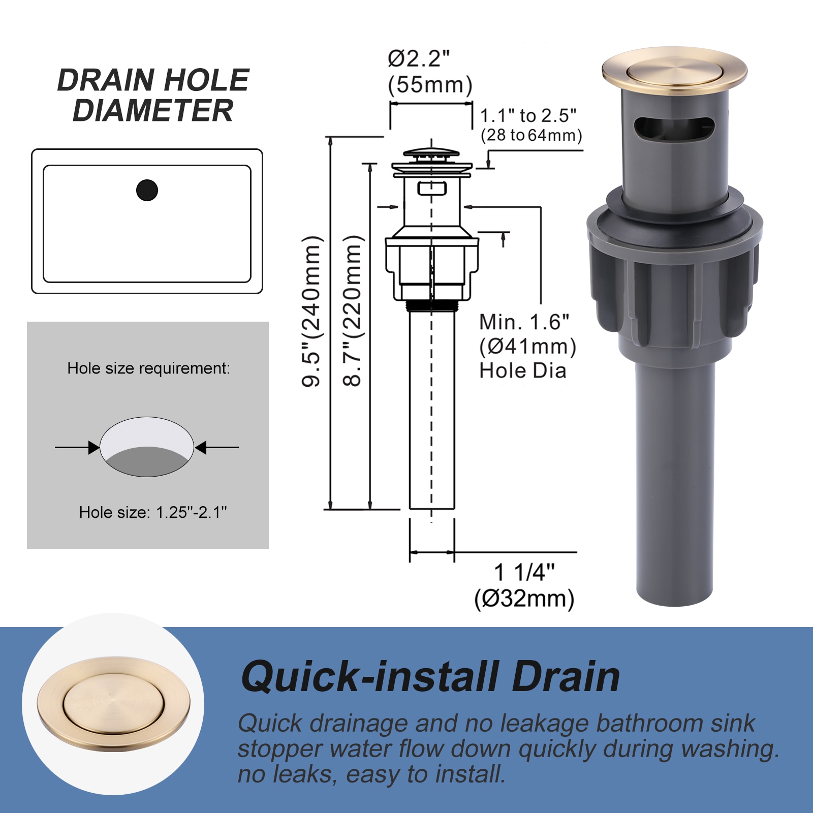 WOWOW 2321800G-LW Lavatory-Faucets - View #5