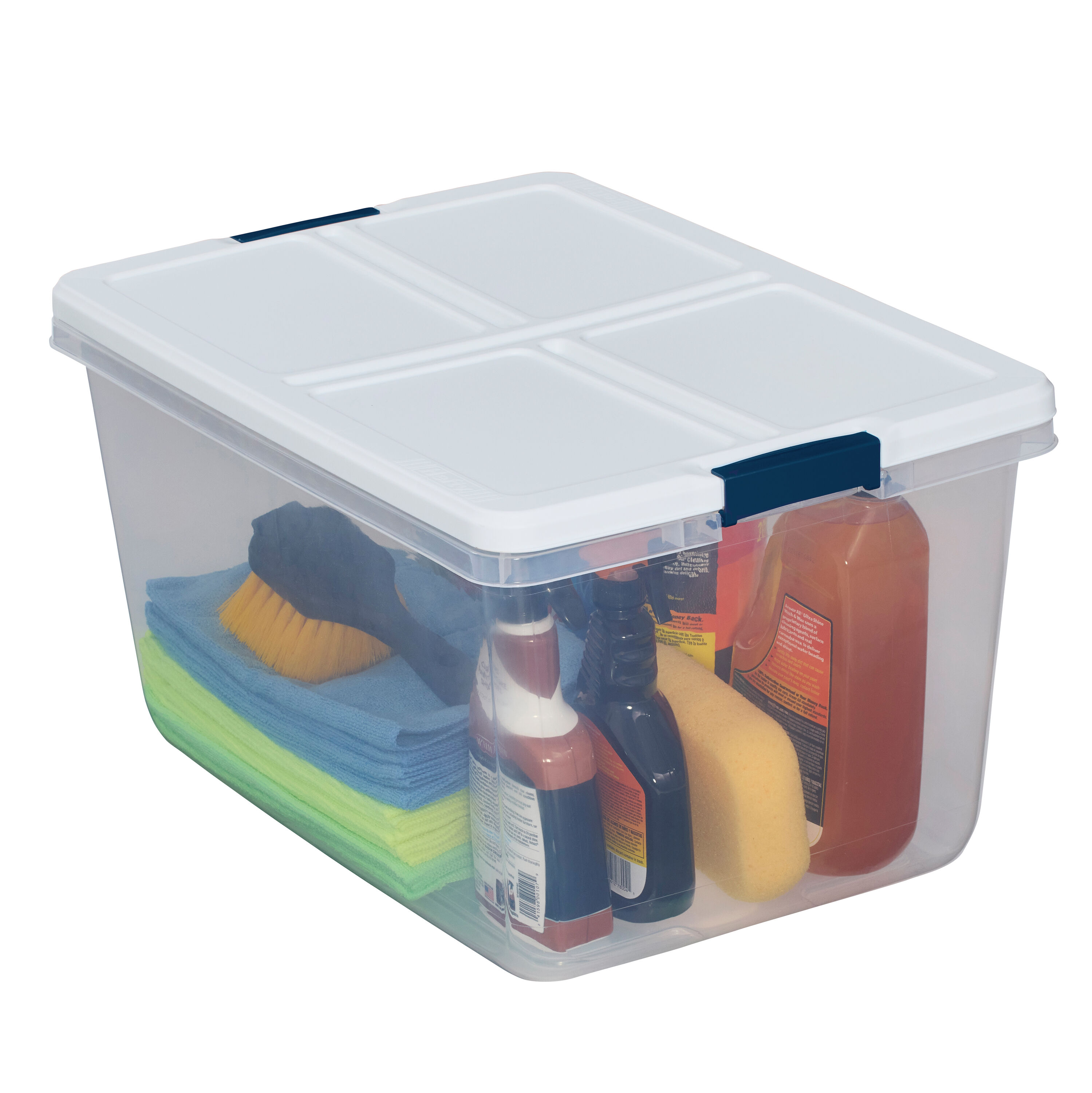  Heavy Duty Plastic Containers with Lids 12 EA Mix of