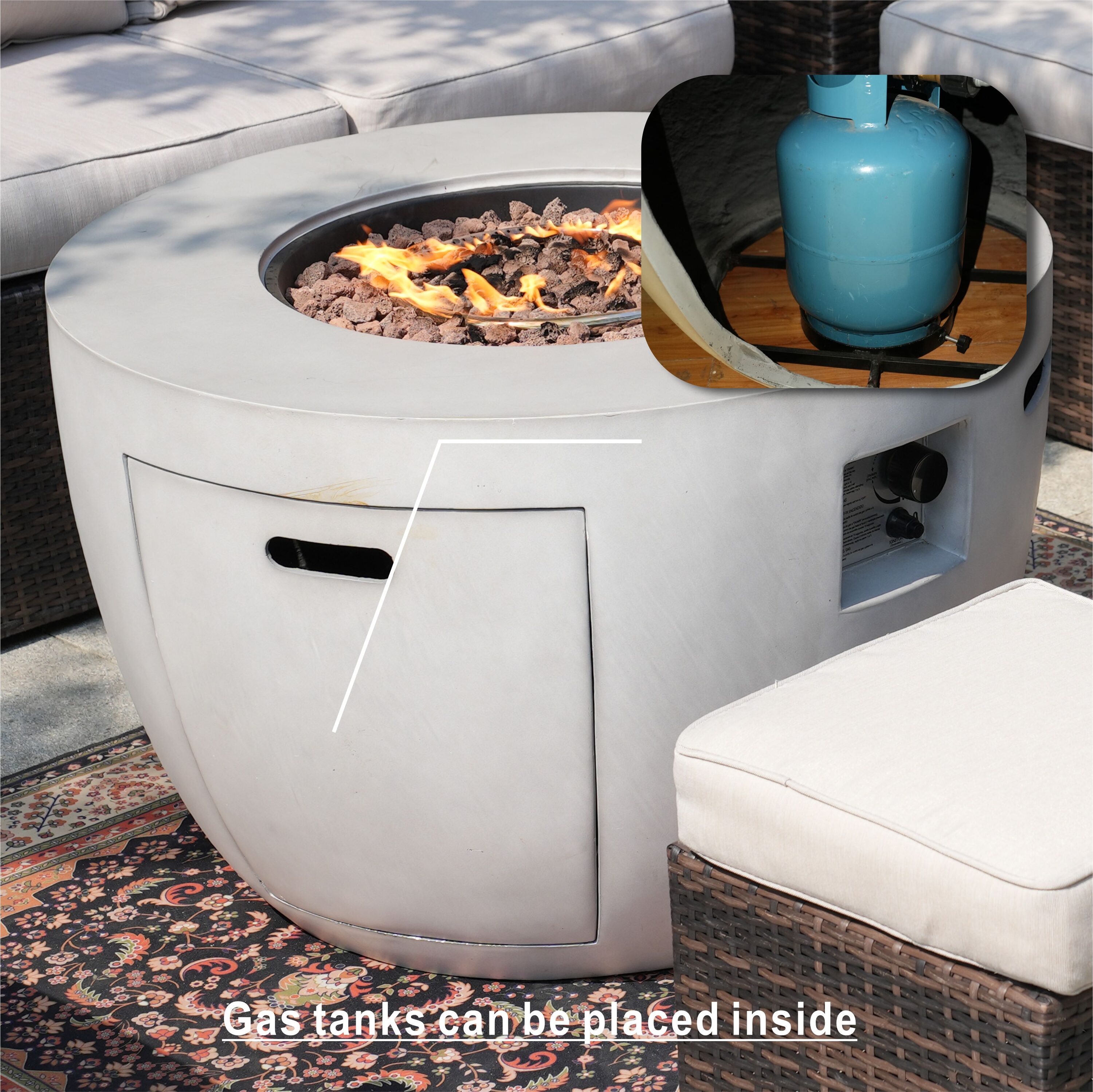 Direct Wicker DWG-2160 Outdoor-Gas-Firepits - View #5
