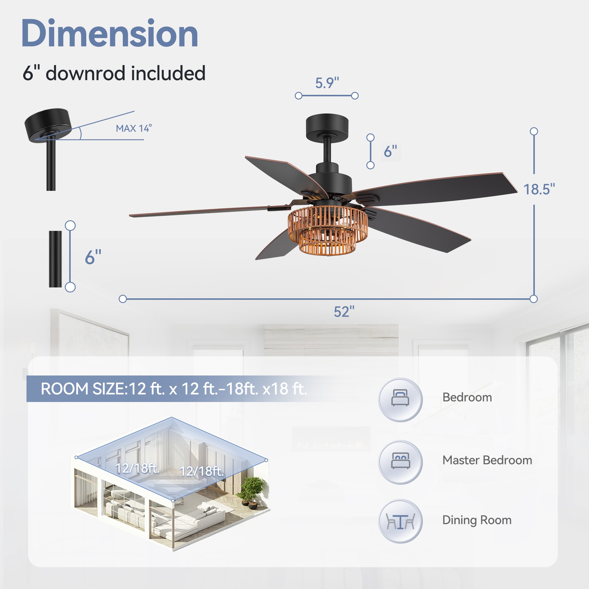 Breezary 29022-BK Ceiling-Fans - View #8