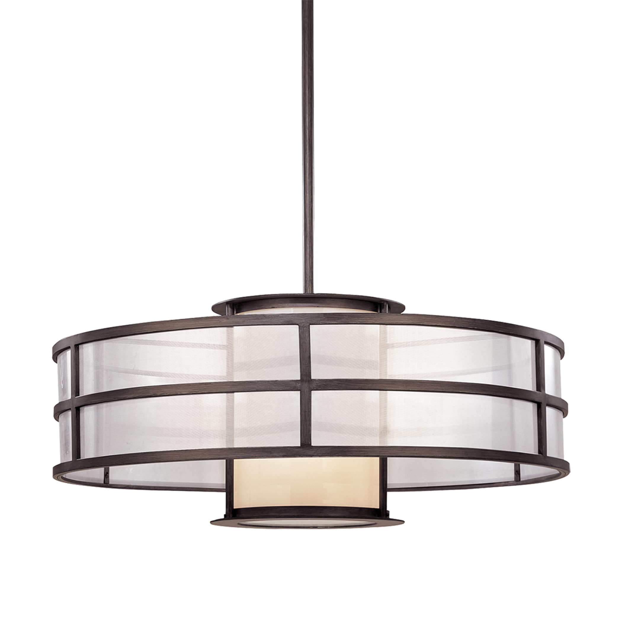 Troy Lighting F2737 Discus 2-Light Graphite Modern/Contemporary Geometric Hanging Pendant Light