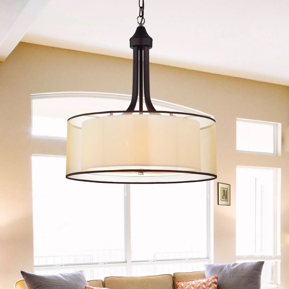 Home Accessories Inc RL8138AB 4 -Light Antique Bronze Modern/contemporary For Use in Bedrooms, Dining Rooms, Foyers, Kitchens, Living Rooms Chandelier