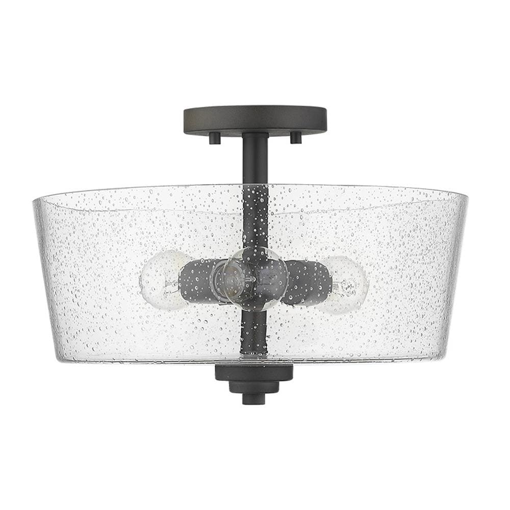 Acclaim Lighting IN61104ORB Rowe 1 -Light 15-in Oil-rubbed Bronze Semi Flush Mount Light