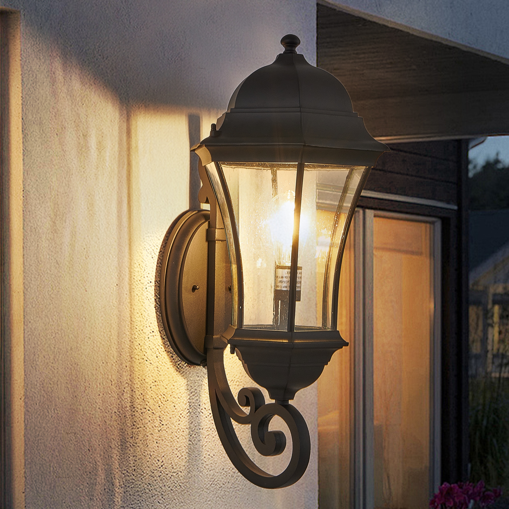 Blisstyle - Standard Size Vintage Black Outdoor Wall Light - Weather Resistant Exterior Wall Scon...