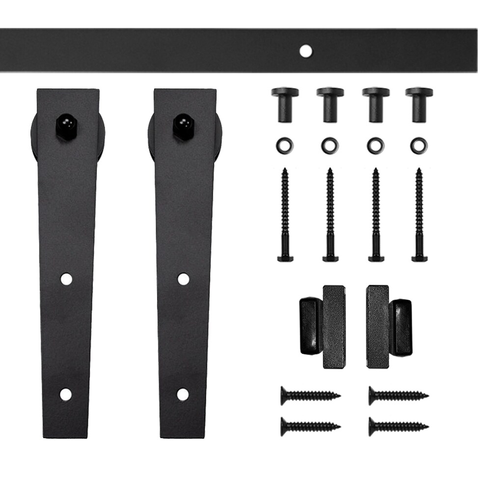 Quiet Glide 60-in Matte Black Interior Standard Barn Door Kit At Lowes.com