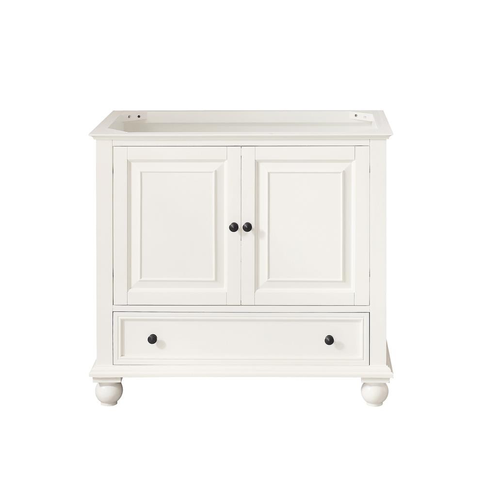 Avanity Thompson 36-in French White Bathroom Vanity Base Cabinet ...