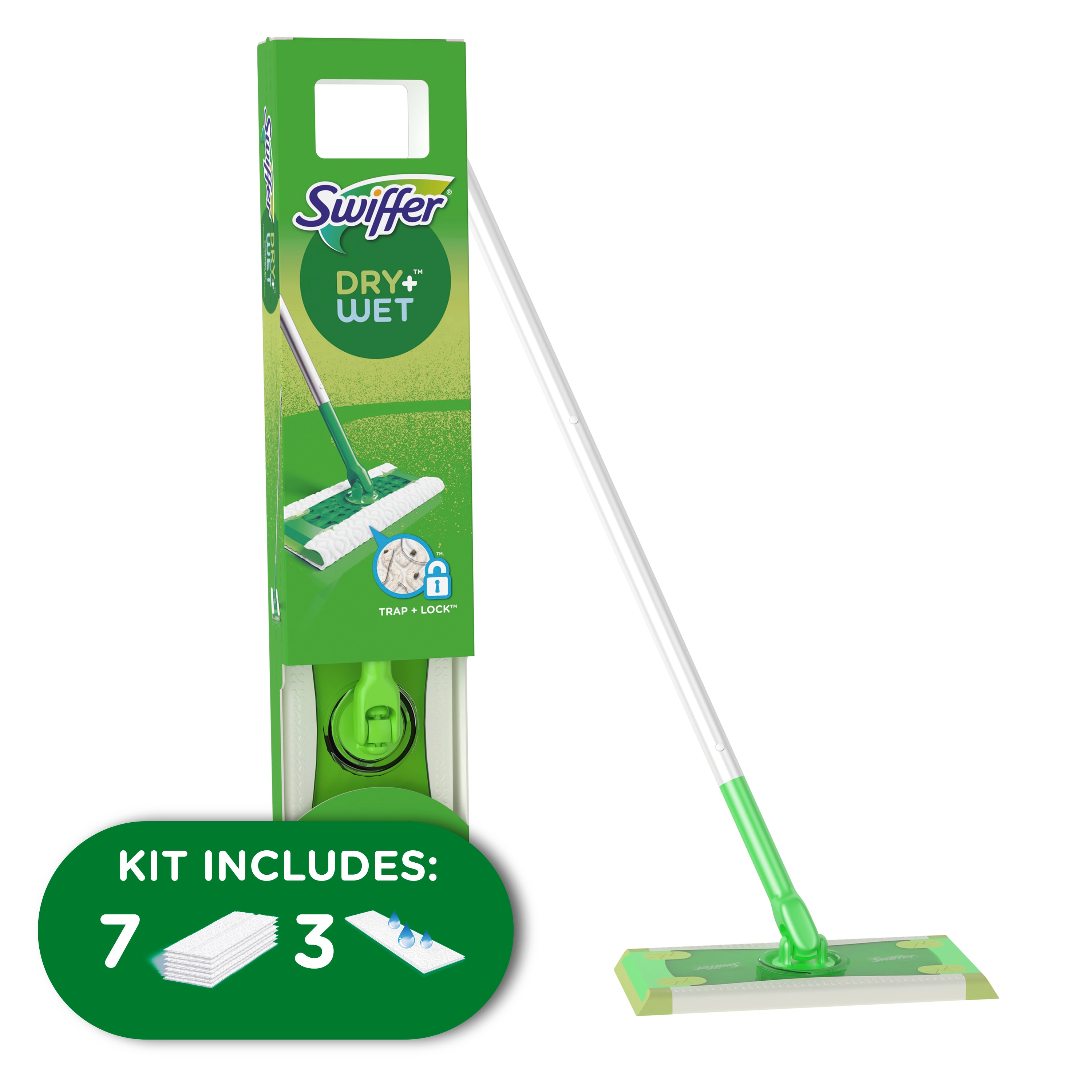 Swiffer Sweeper Dry and Wet Floor Mopping and Cleaning Starter Kit All Purpose 