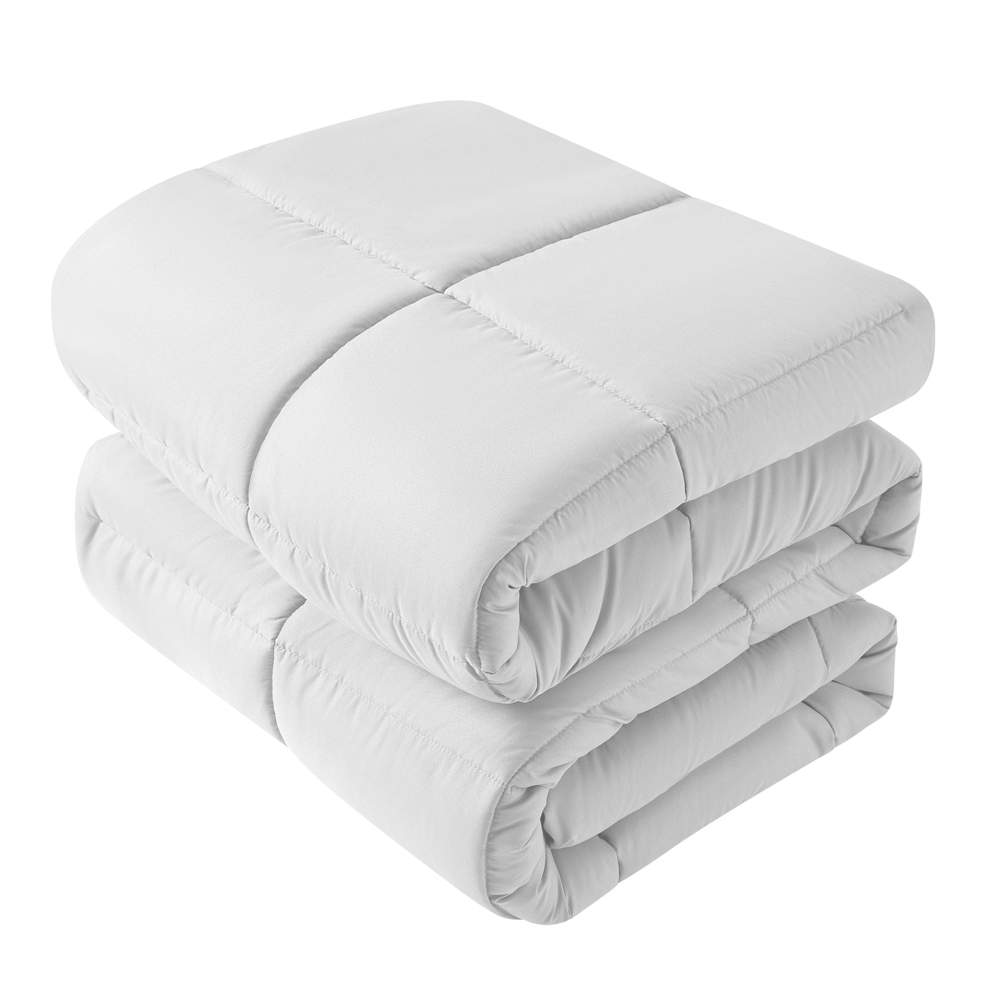 JEAREY JE-TQWCL-LG-T All Season White Solid Reversible Queen Comforter Microfiber