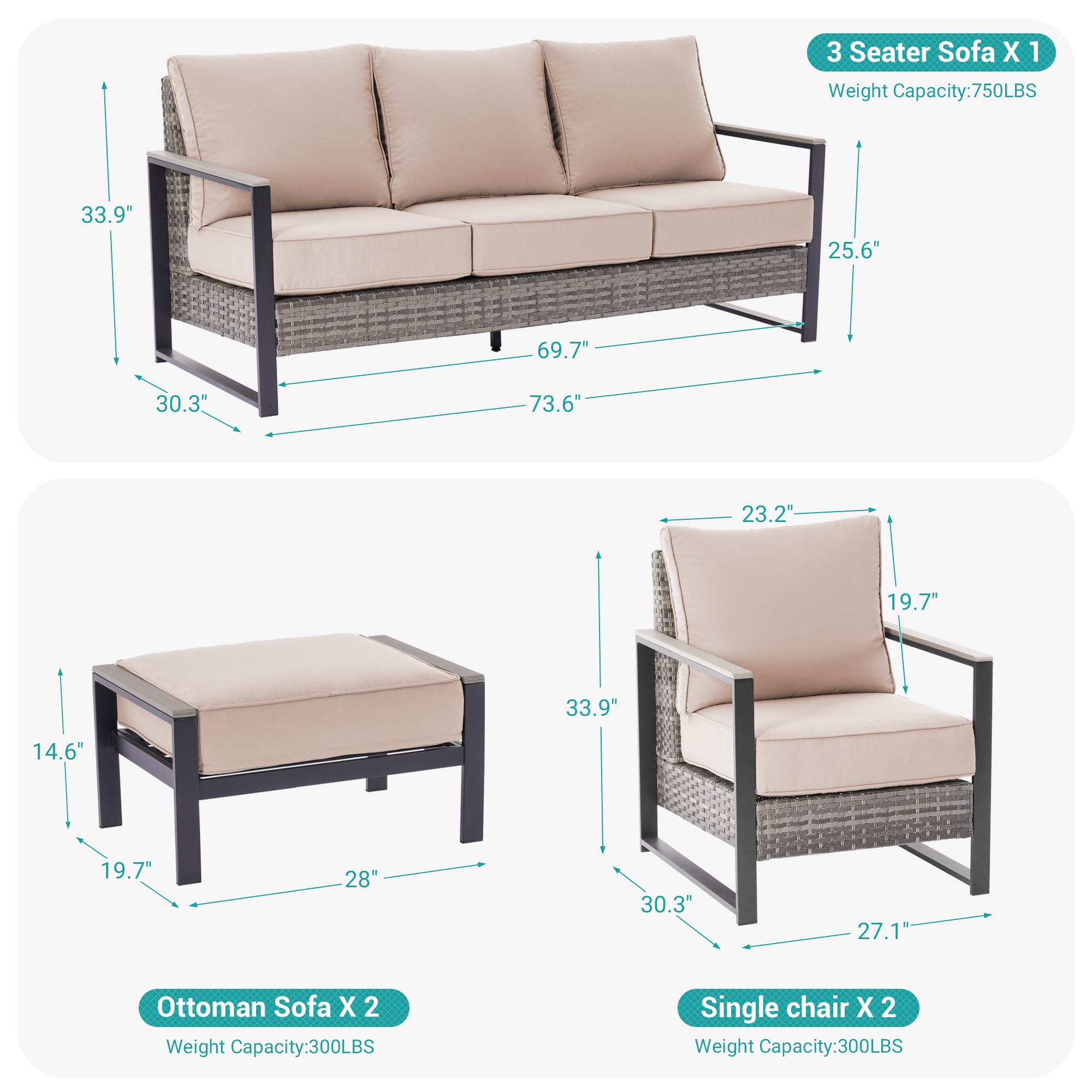 ACEGOSES LW-148HSD Patio-Conversation-Sets - View #3
