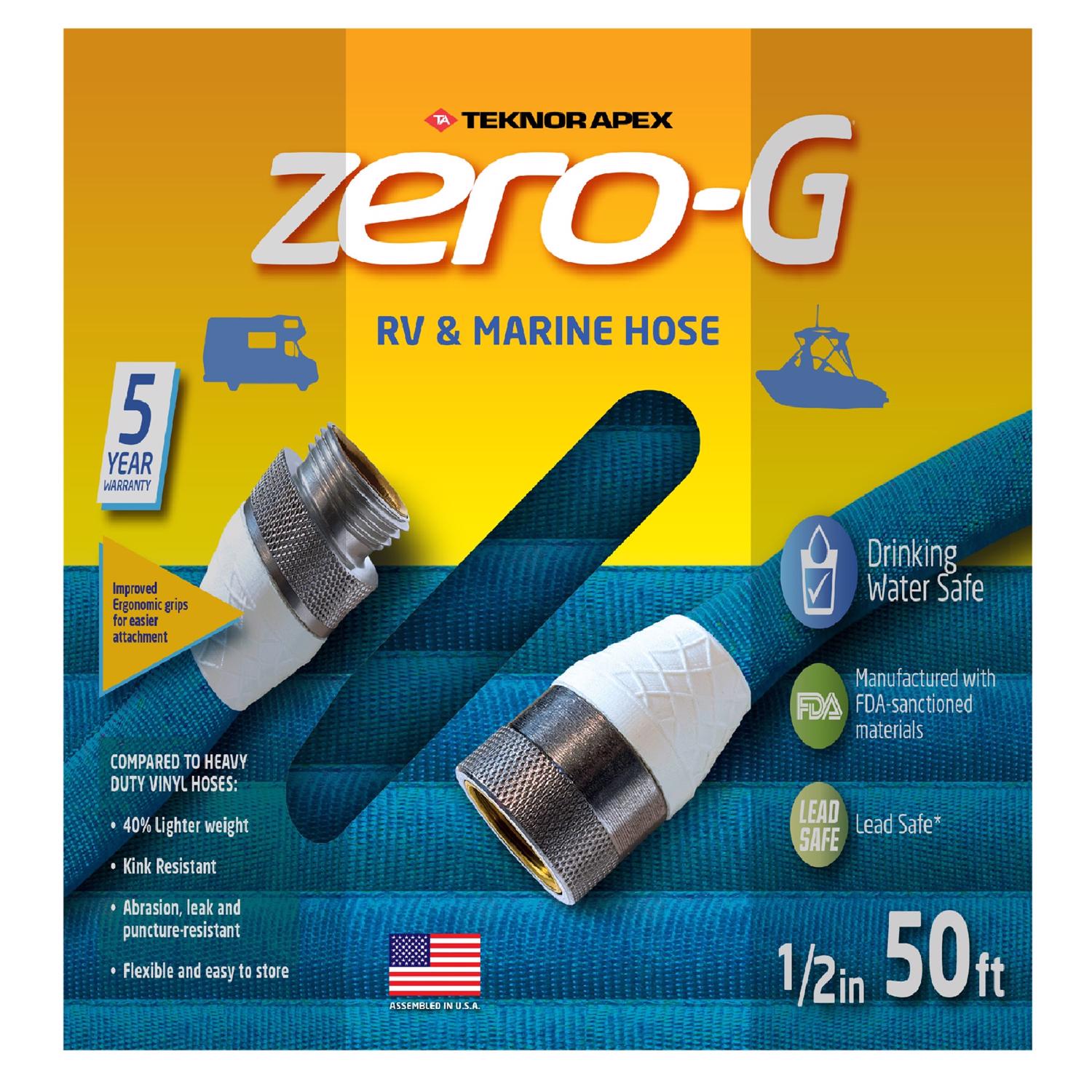 Teknor Apex - Zero G 1/2 in. D X 50 ft. L Heavy Duty RV/Marine Hose