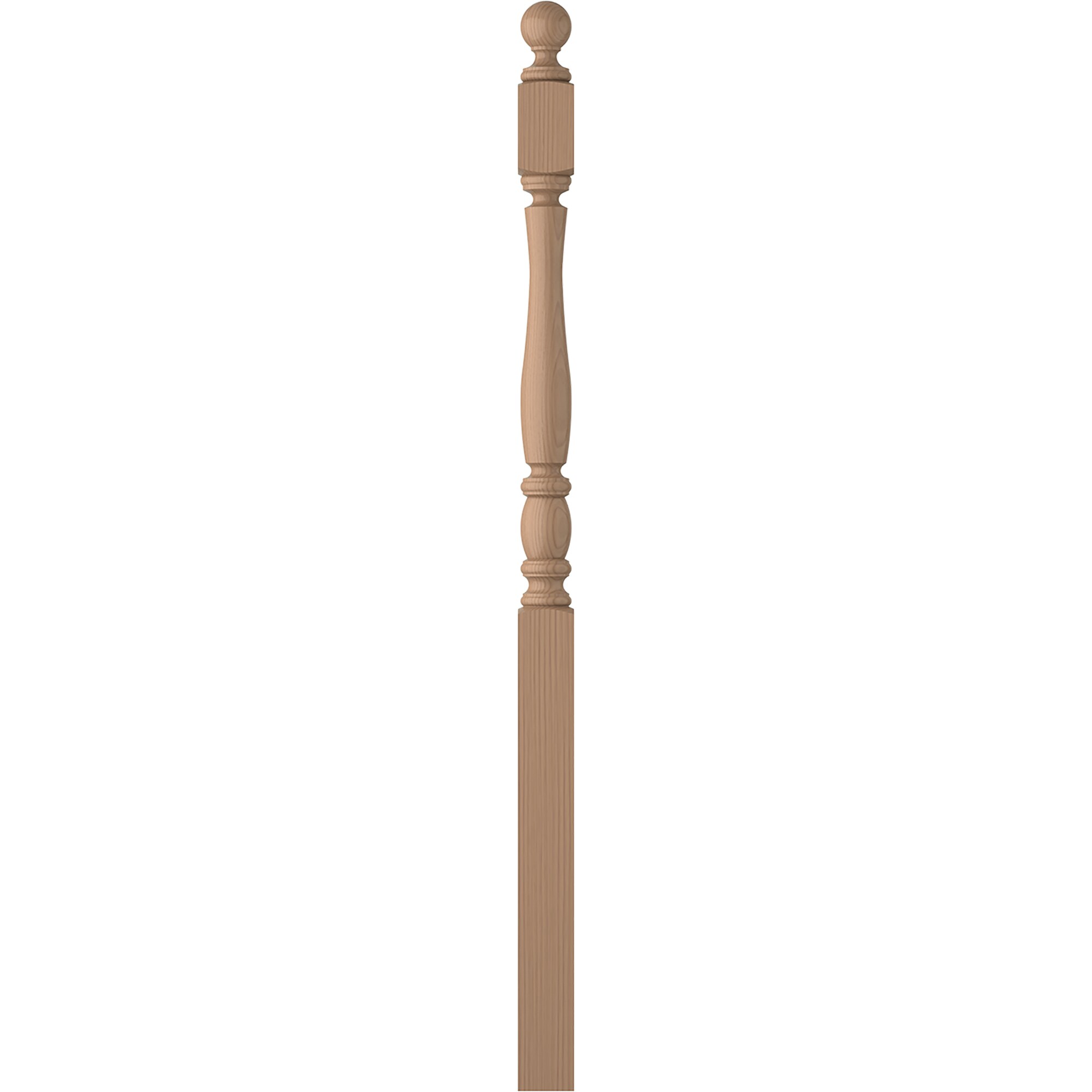 L.J. Smith Stair Systems LJP-3242BT-P LaSalle 3-in x 57.6875-in Unfinished Poplar Starting Stair Newel Post
