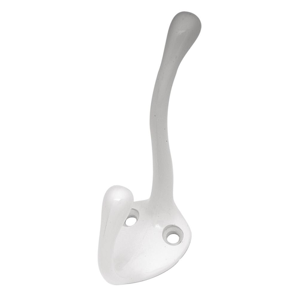 Hickory Hardware V02P27120-W 2 -Pack 2 -Hook White Decorative Wall Hook ( 35-lbs. Capacity)