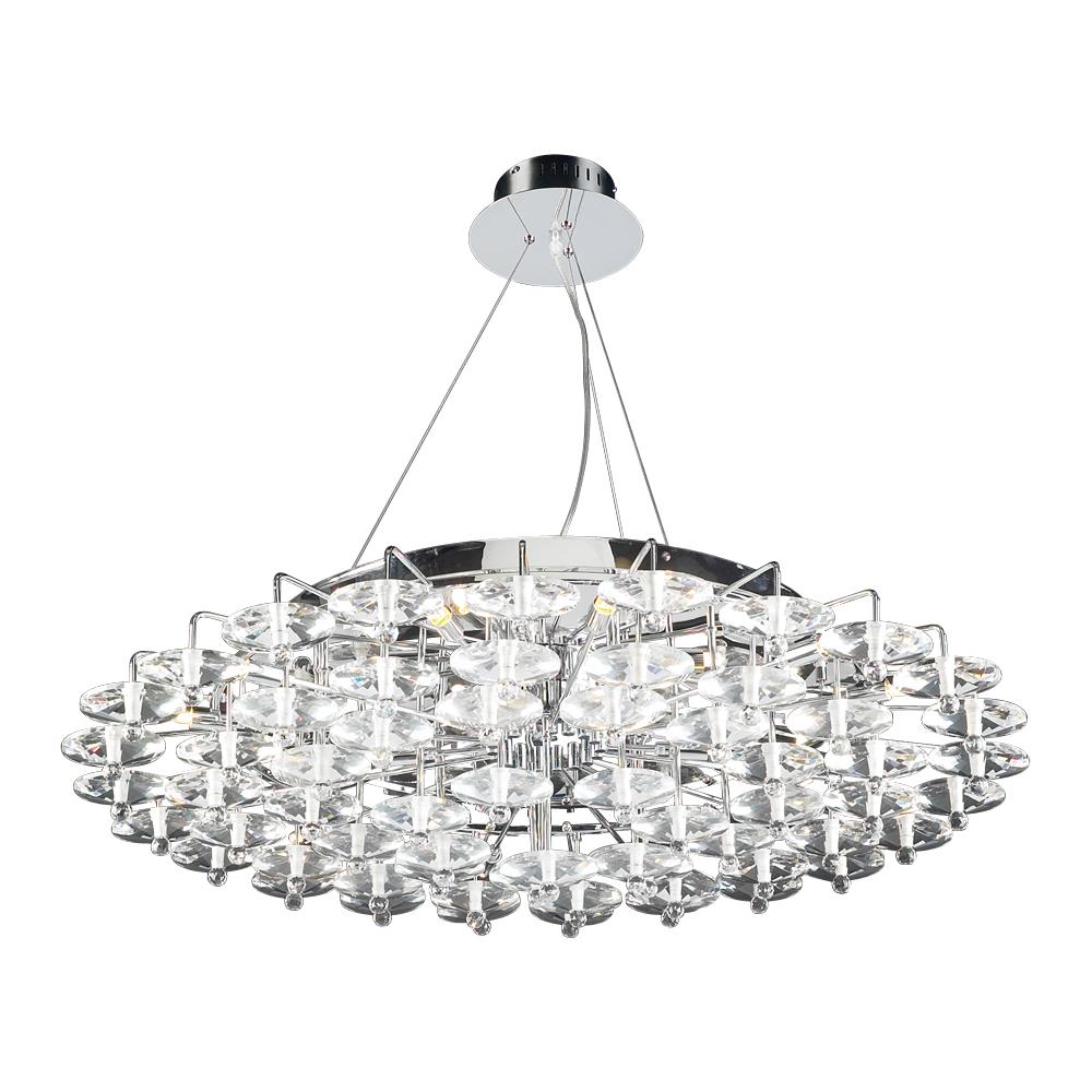 PLC Lighting 96987 PC 1-Light Polished Chrome Transitional Dry Rated Chandelier