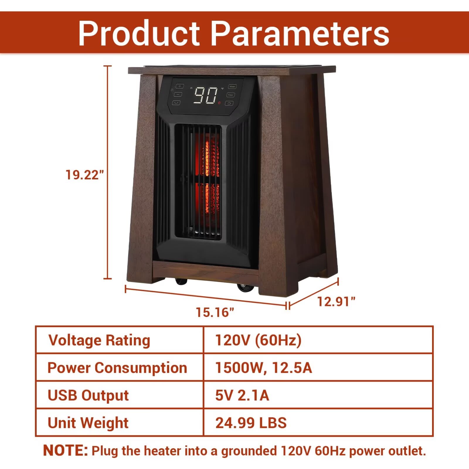 Qeetex JXNAG-PHO-15BRX5AE Portable-Electric-Heat - View #7