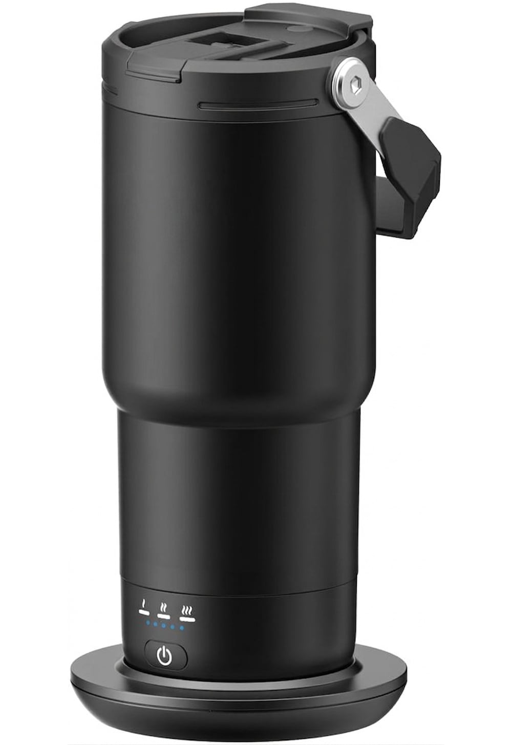 Etokfoks  20oz Black Stainless Steel Self Heating Travel Mug Precise Temperature Control App Portable Drinkware 1 Piece