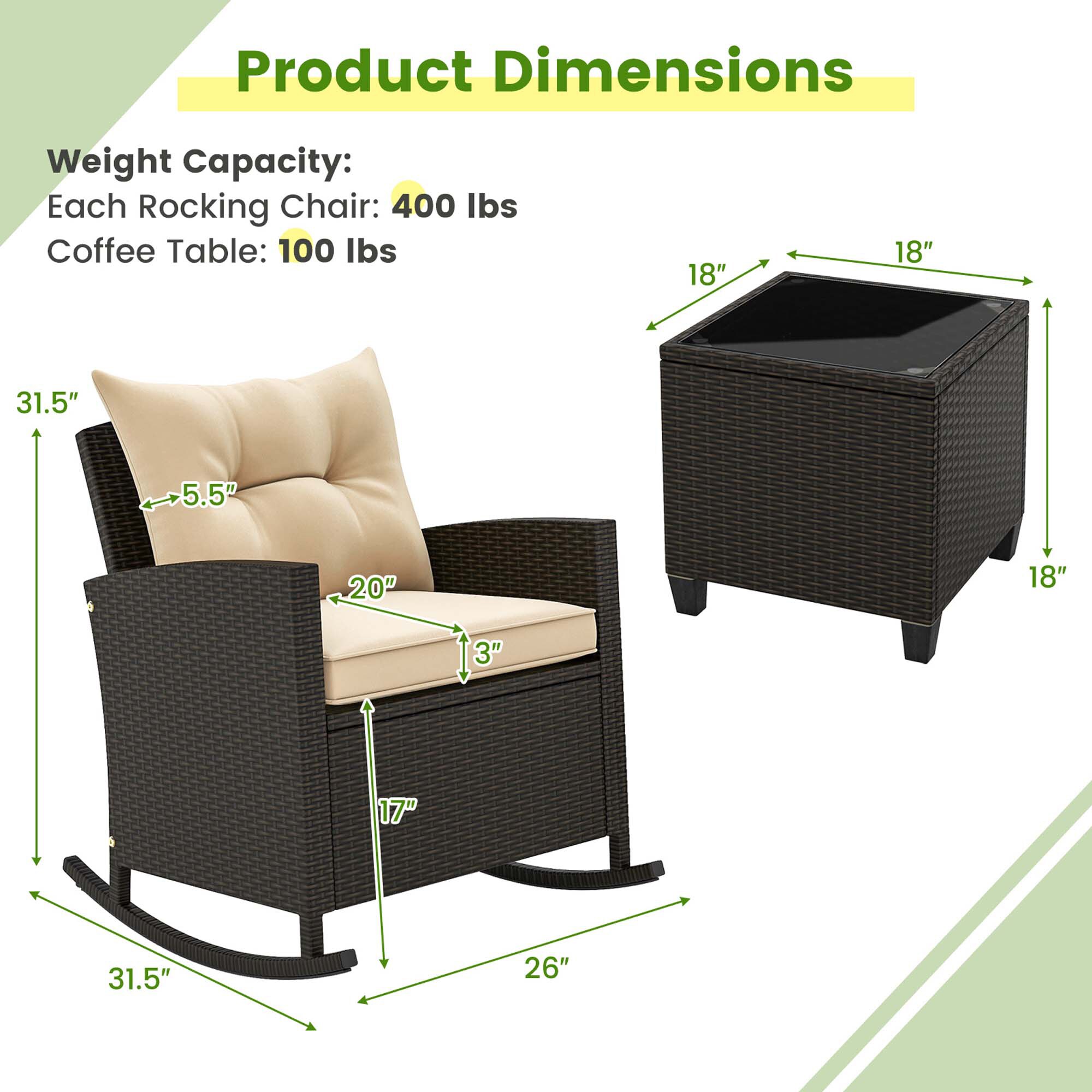 Costway HCST01672 Patio-Conversation-Sets - View #2
