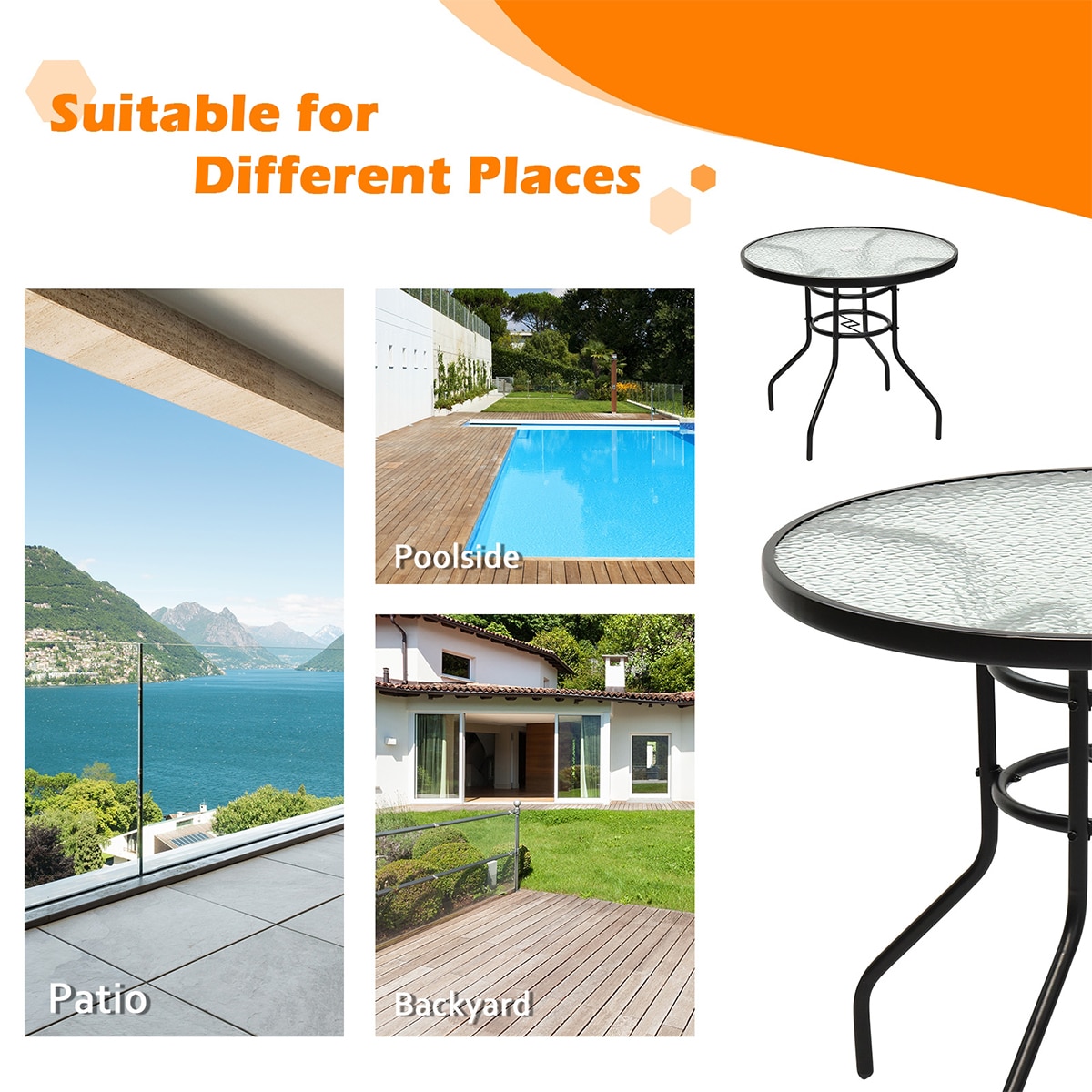 WELLFOR OUJN65657 Patio-Tables - View #2