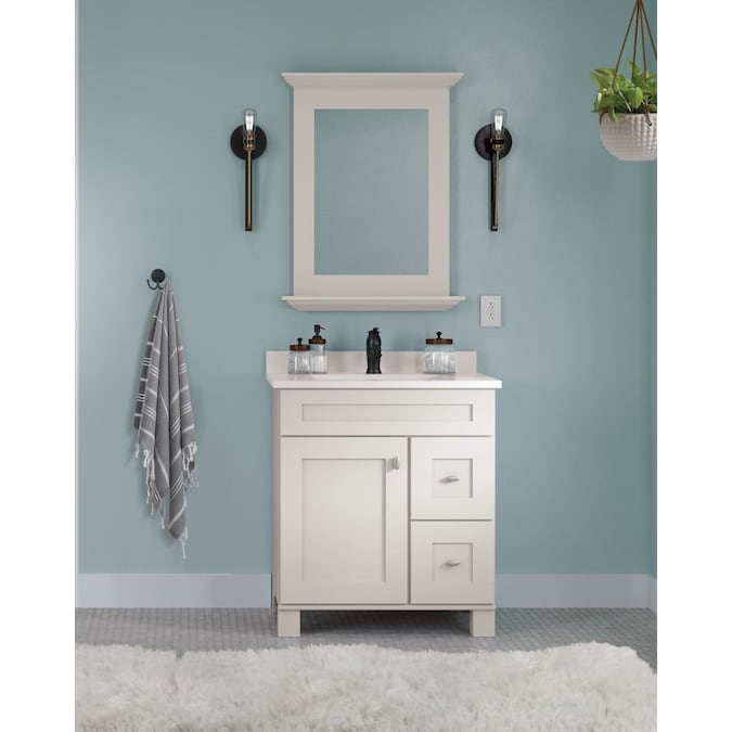 Diamond Now Palencia 30 In White Bathroom Vanity Cabinet The Vanities Without Tops Department At Com - Cottage Style Bathroom Vanities Cabinets