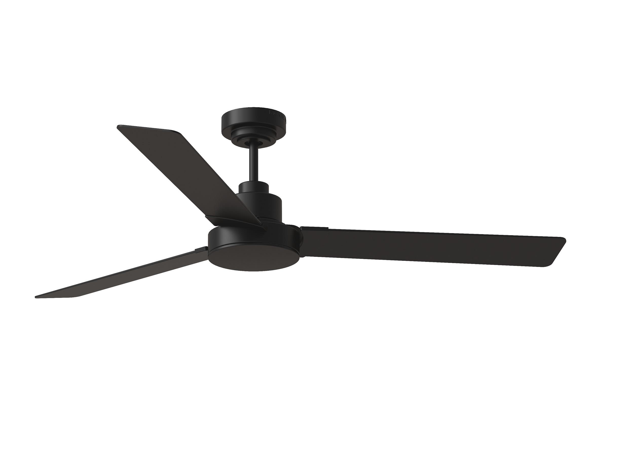 Generation Lighting 3JVR58MBK Jovie 58-in Midnight Black with Midnight Black/American Walnut reversible blades Blades Propeller Ceiling Fan Without Light ( 3 -Blade )