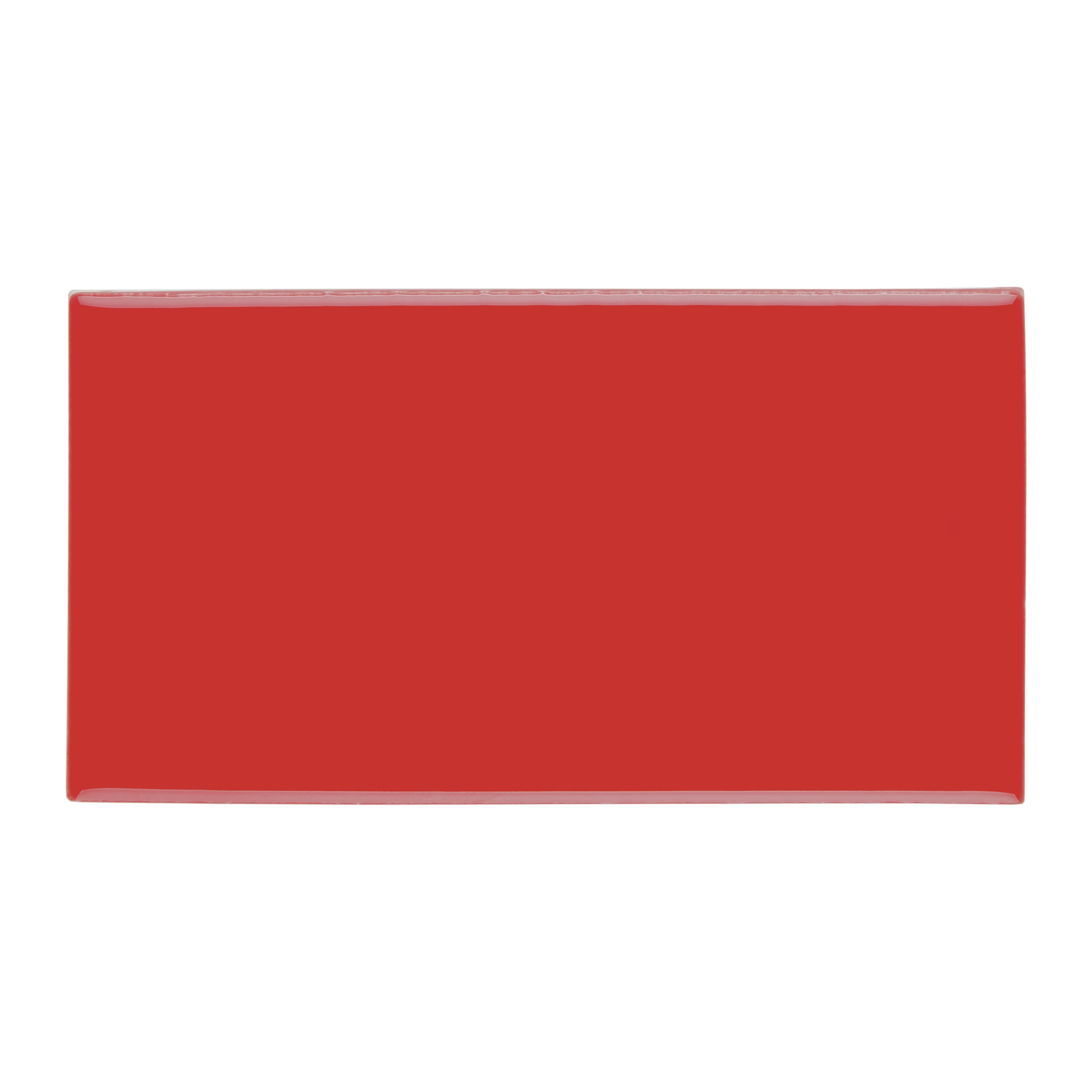 American Olean 001036MOD1P2 Color Ways Scarlet 3-in x 6-in Glossy Ceramic Subway Standard Wall Tile ( 12.5-sq ft Carton )