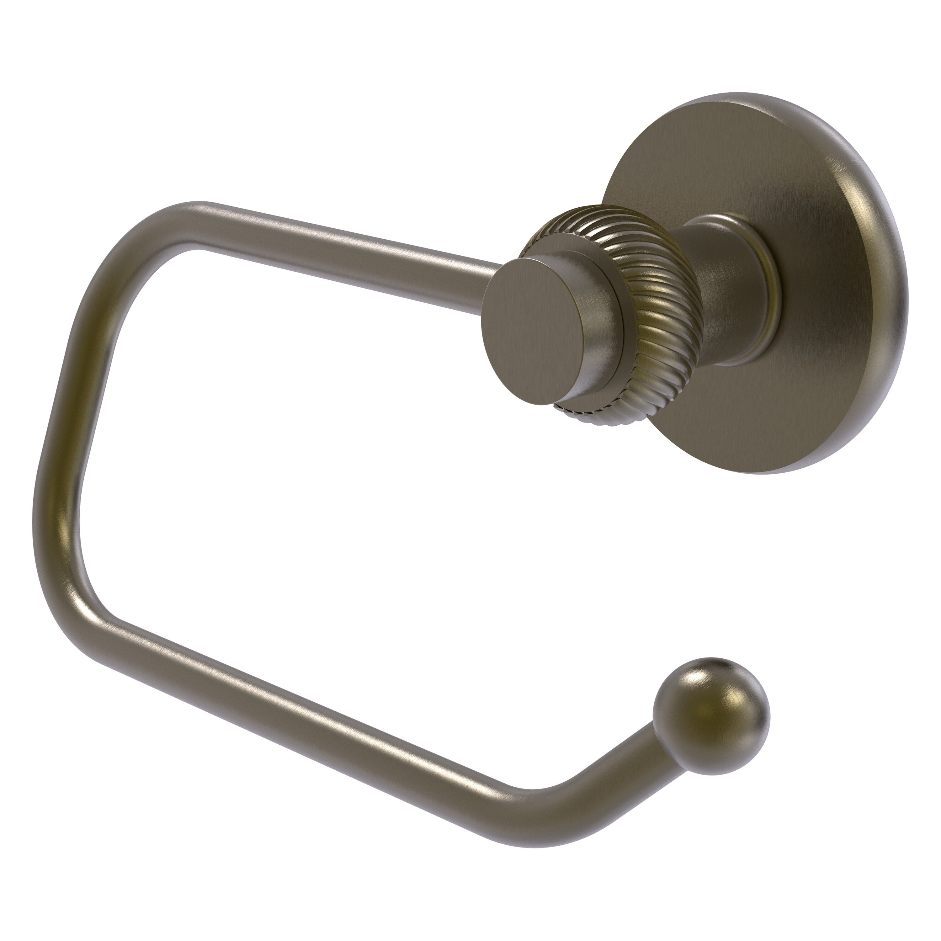 Allied Brass 924ET-ABR Mercury Antique Brass Wall mount Single post Toilet Paper Holder 1 -Rolls