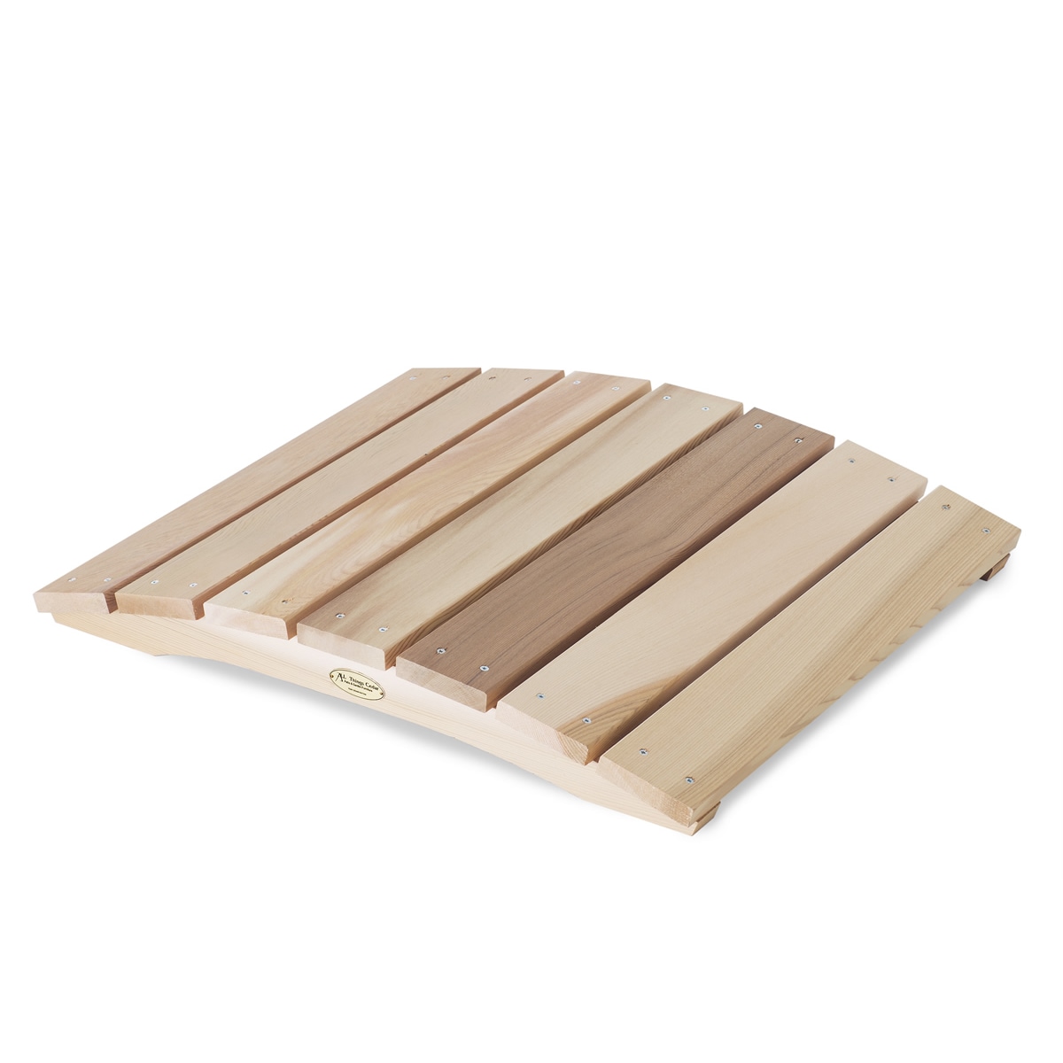 2-Ft Beige Cedar Wood Garden Bridge