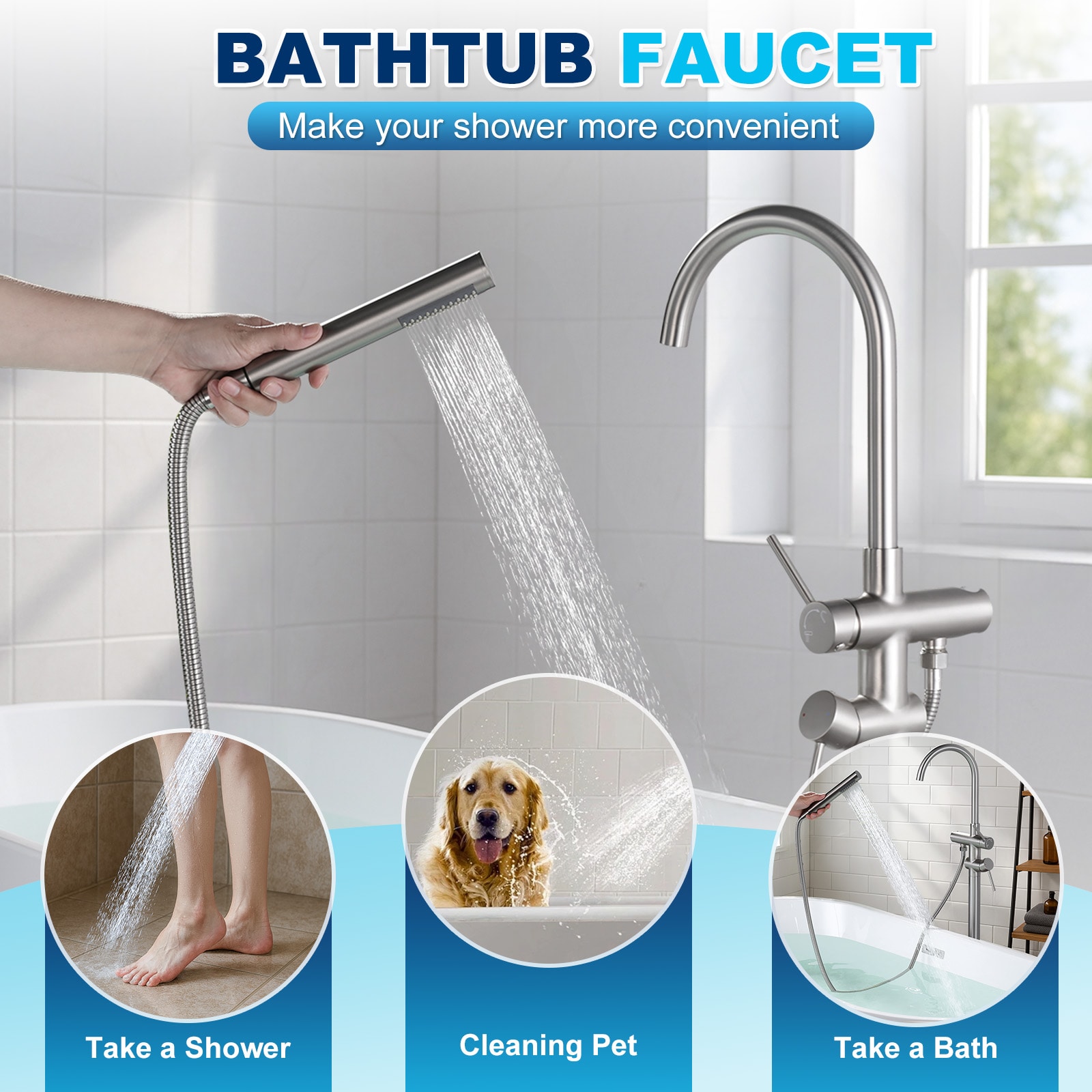 WOWOW 3081000-LW Roman-Tub-Faucets - View #4