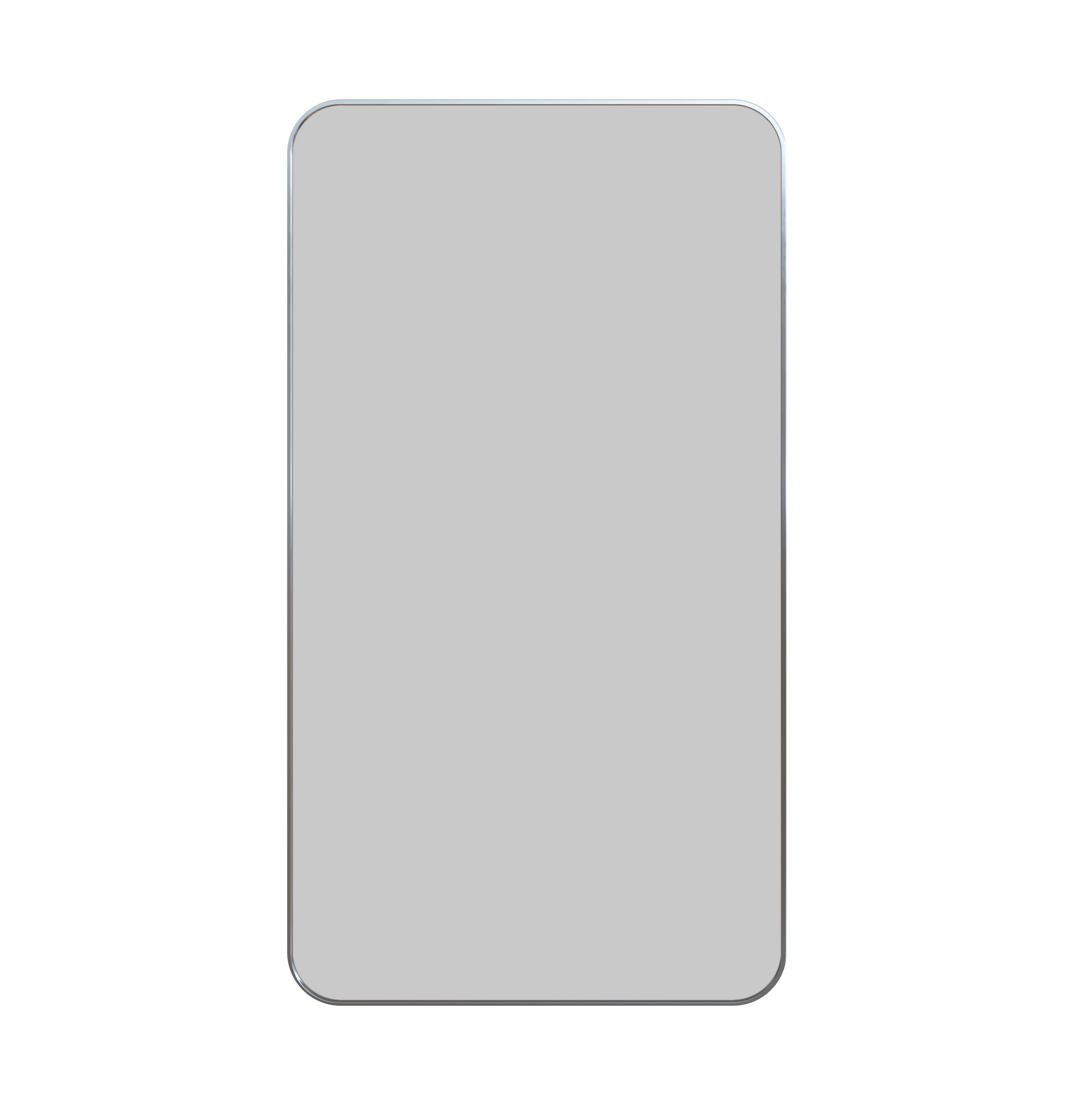 Glass Warehouse SF-SQR-22X40-BN Trinity 22-Inches W x 40-Inches H Rectangle Brushed Nickel Framed Vanity Mirror