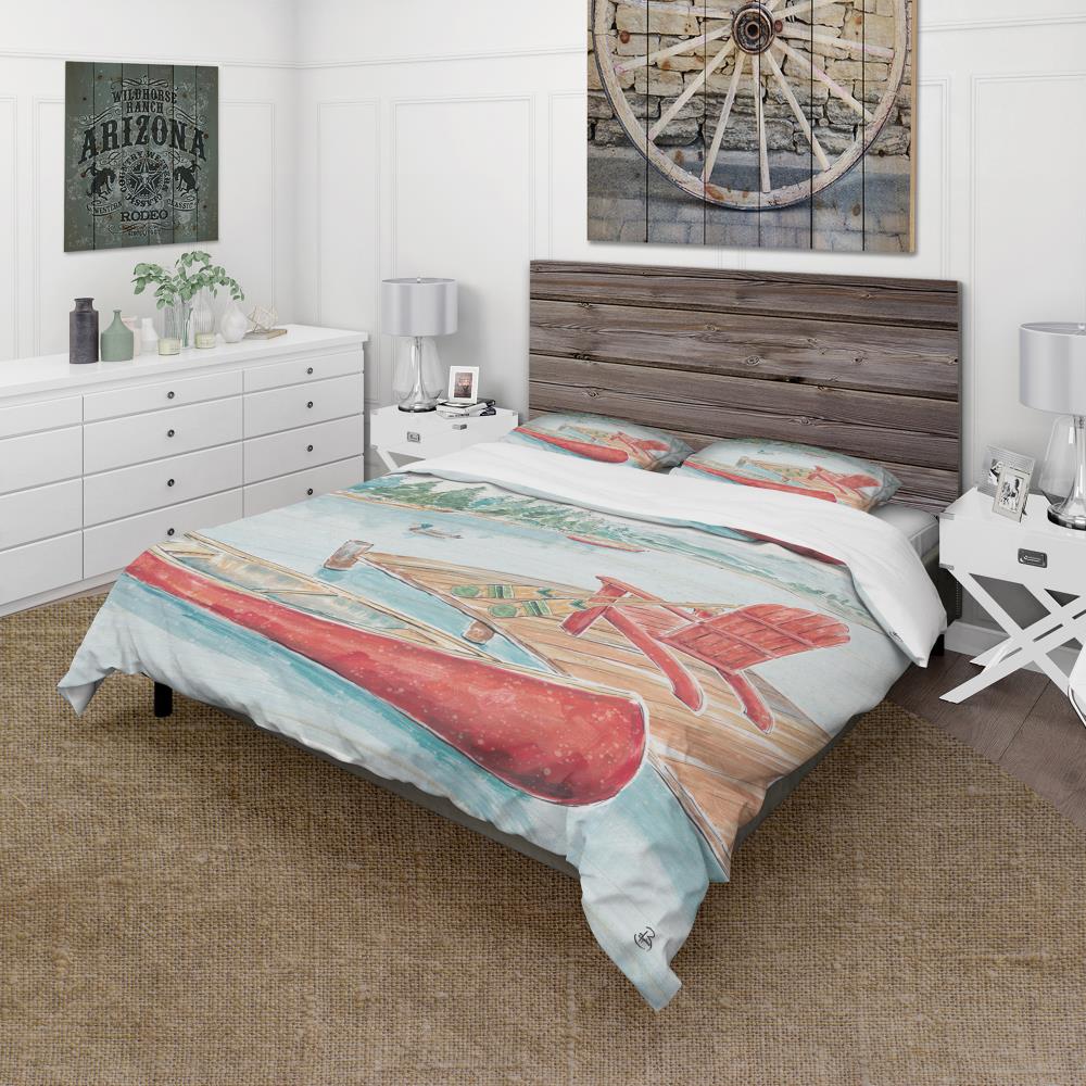 Designart BED30804-T 3 -Piece Pink Twin Duvet cover Set