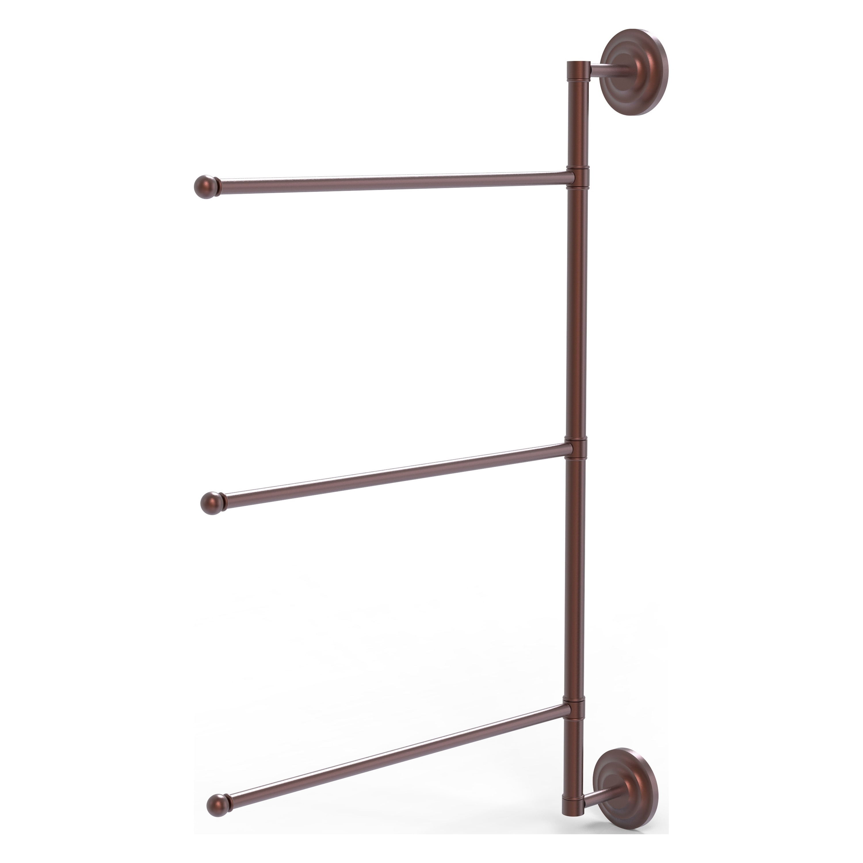 Allied Brass PQN-27/3/16/28-CA Prestige Que New 28-in Antique Copper Wall mount Single Towel Bar