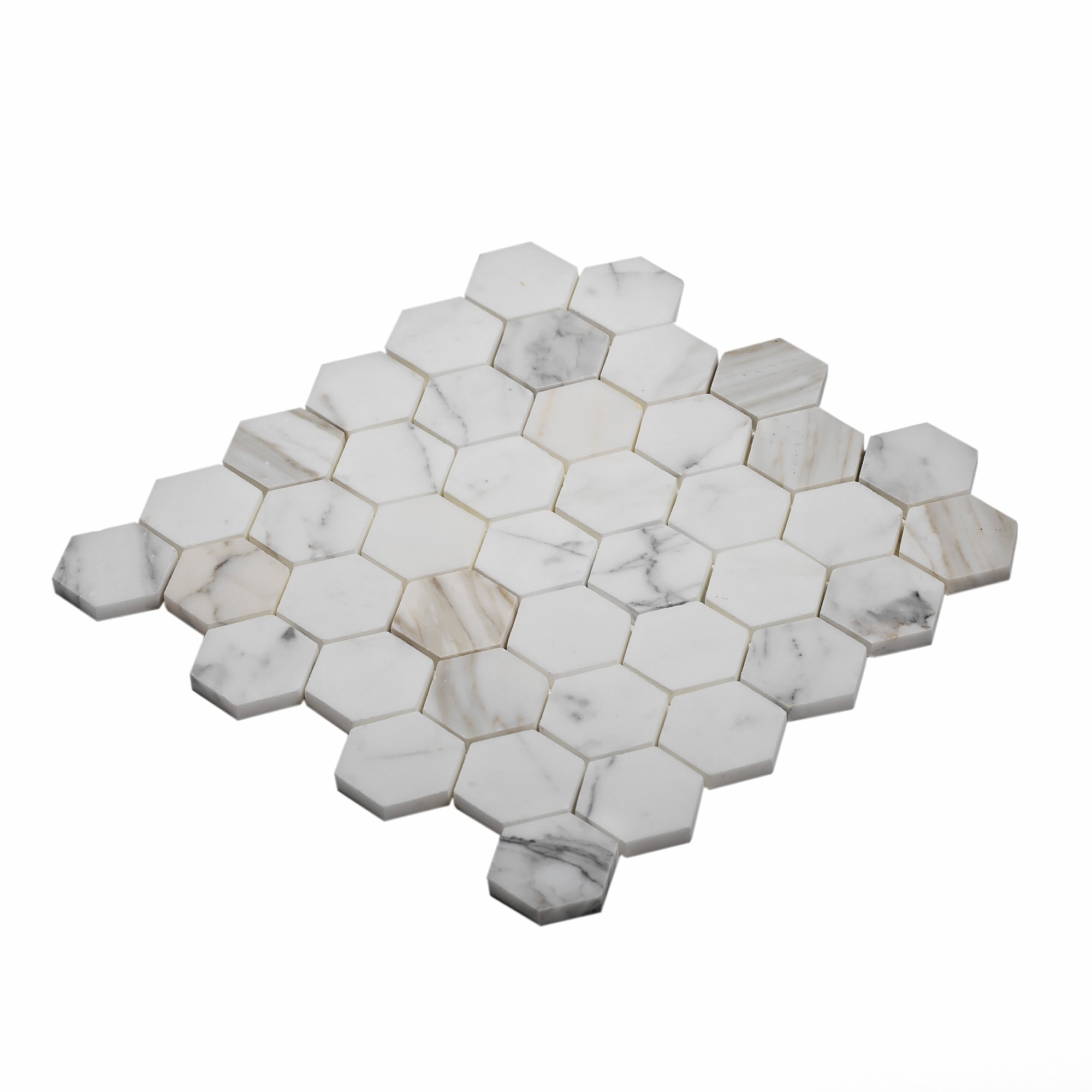 Apollo Tile Gray 12-in x 12-in Honed Natural Stone Marble Honeycomb Marble Look Floor and Wall Tile (4.83-sq. ft/ Carton)