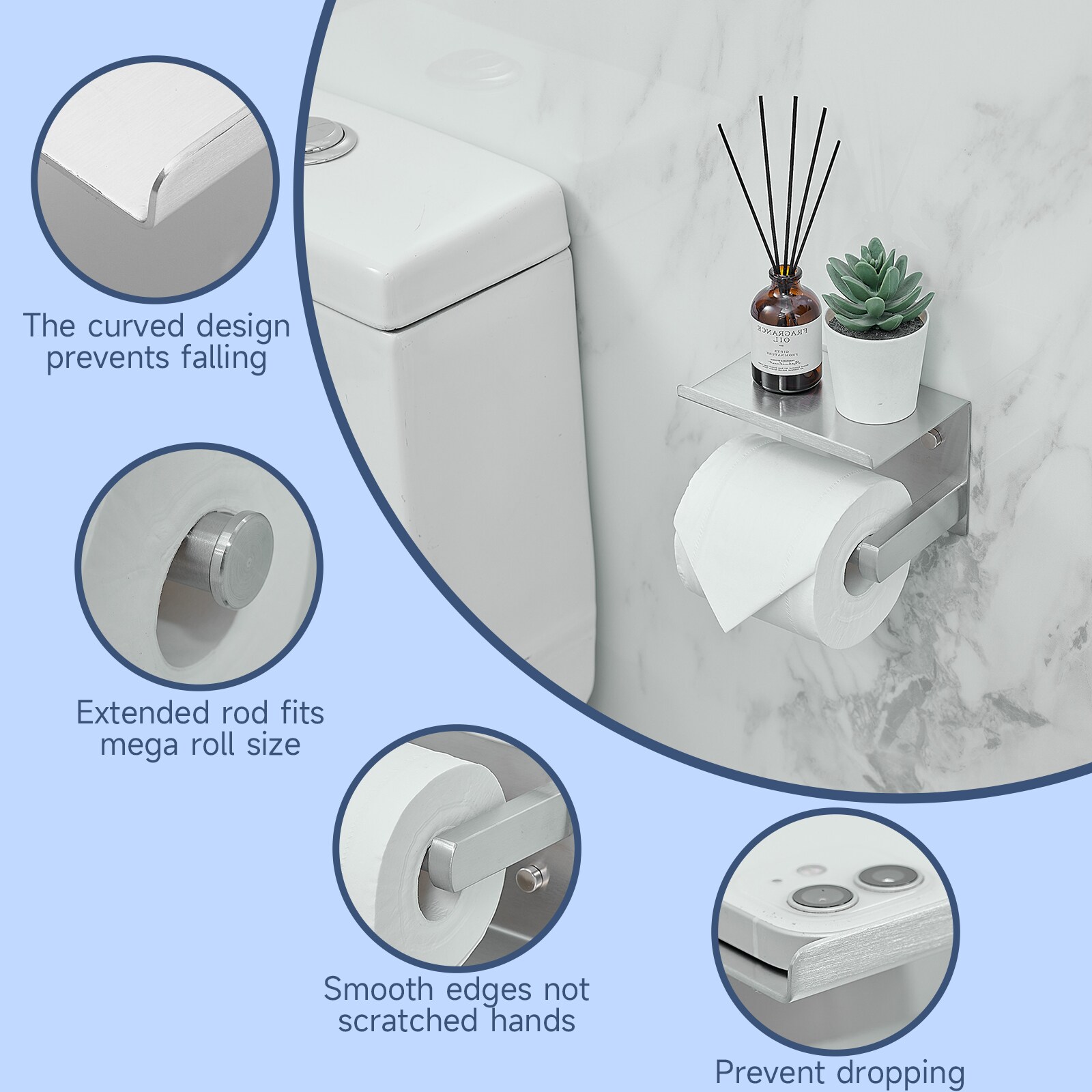 BWE A-91021-N Bathroom-Shelves - View #5