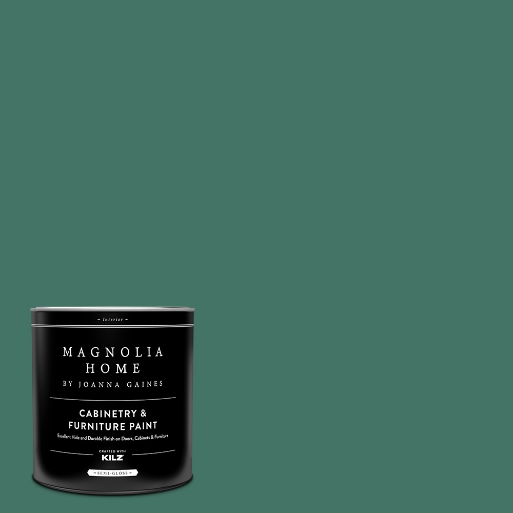 Magnolia Home MAG103-4082239  by Joanna Gaines Semi-gloss Aspen Leaf MAG103 Tintable Cabinet Furniture Paint Enamel ( 1-quart )