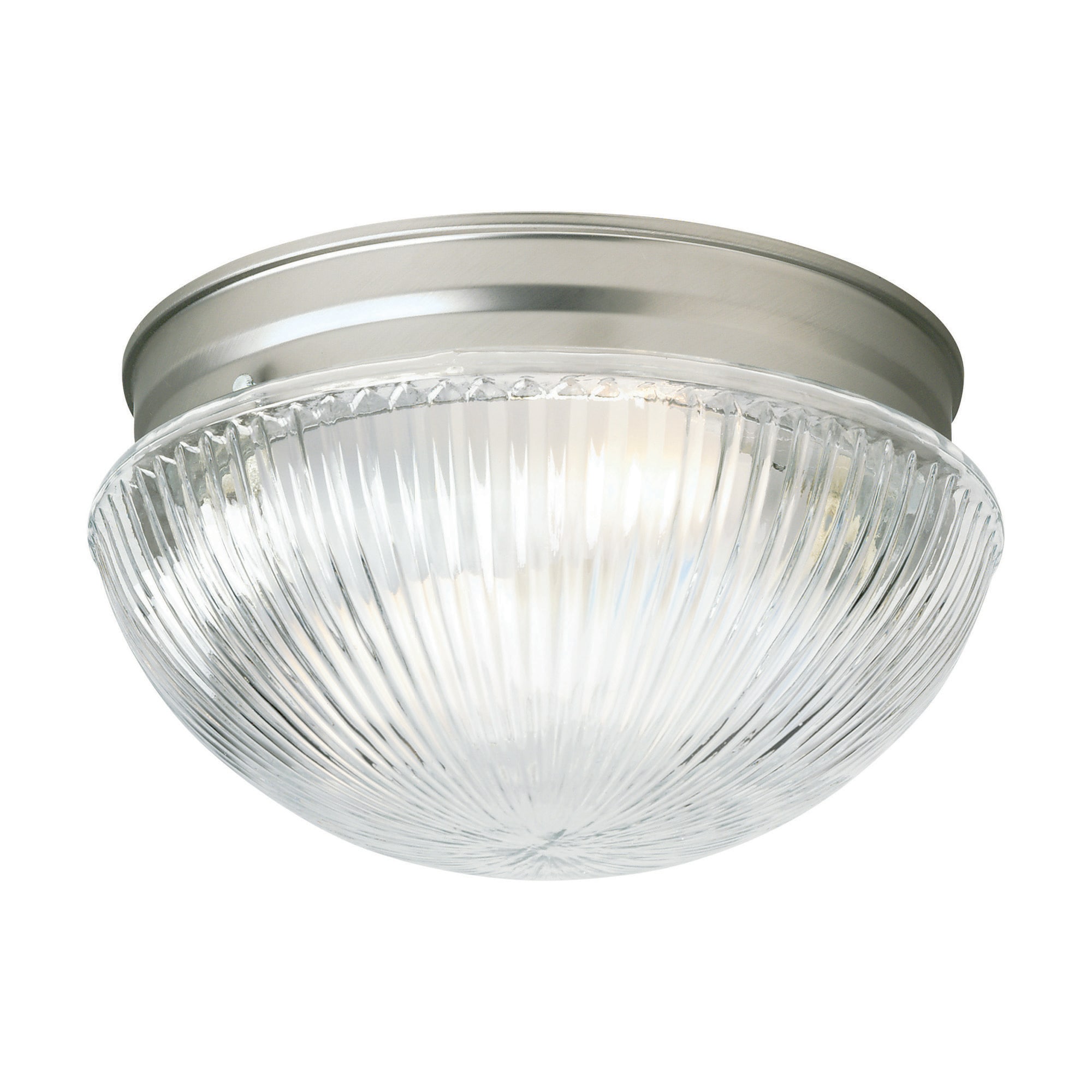 Forte Lighting Clair 1-Light Brushed Nickel Led Flush Mount Light in ...