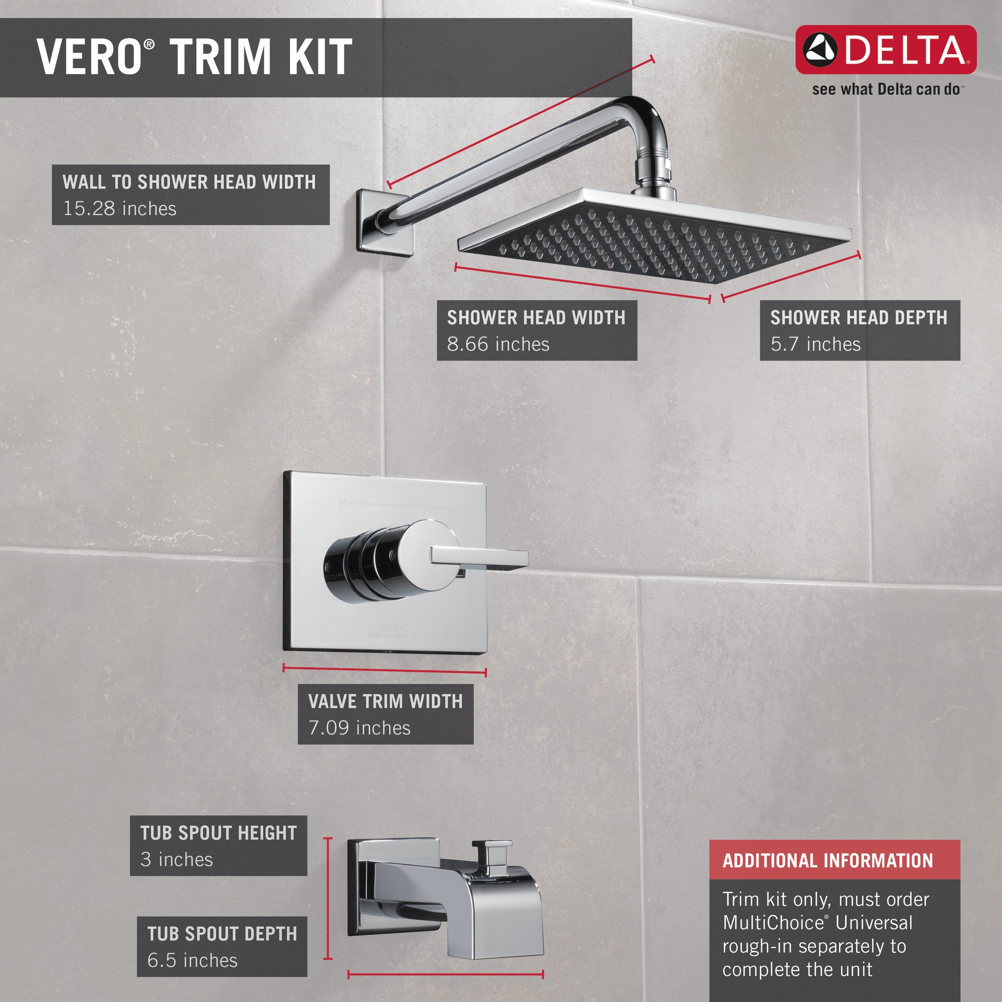 Delta T14453-WE Tub-Shower-Faucets - View #5