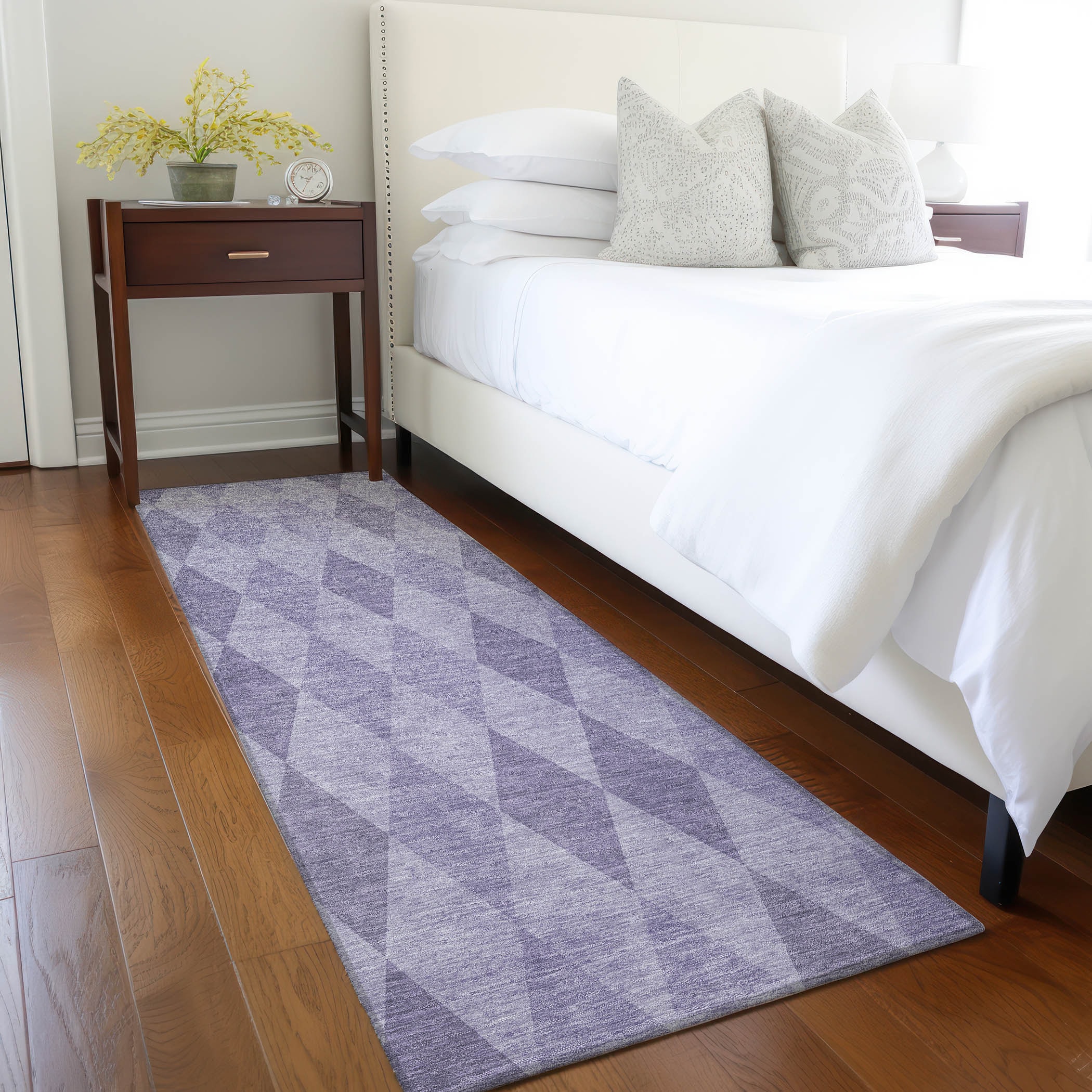 Addison Rugs ACN561PP2X8 Chantille ACN561PP 2 x 7 (ft) Polyester Purple Rectangular Indoor/Outdoor Geometric Mid-Century Modern Machine washable Area rug
