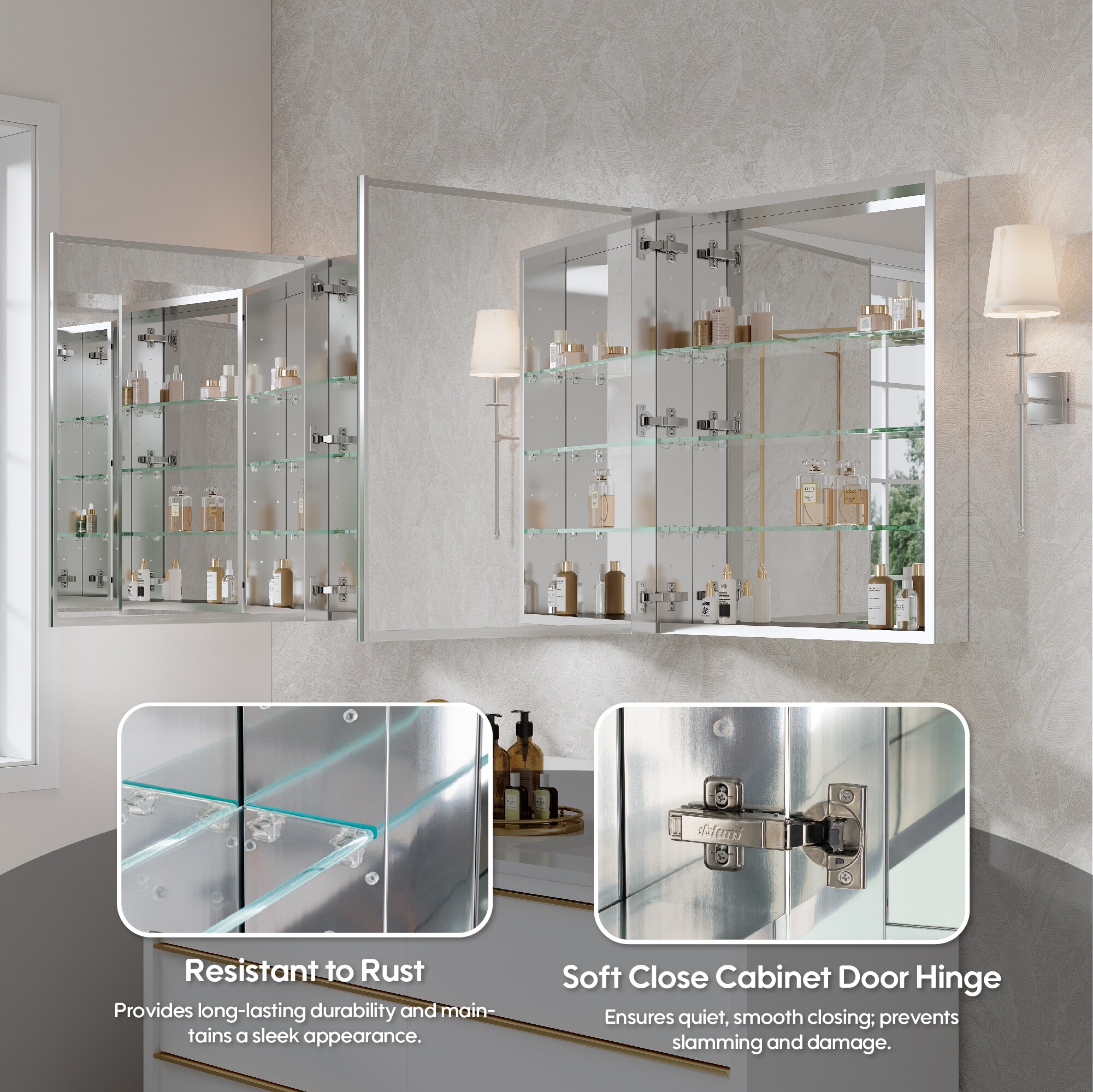 WELLFOR ROSA24TY24L Bathroom-Wall-Cabinets - View #11