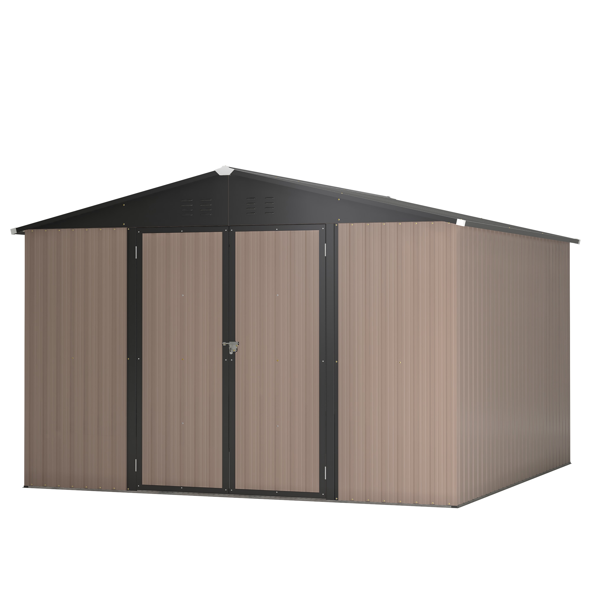 Siavonce XHW2505S00052 10-ft x 10-ft Aluminum Metal Storage Shed