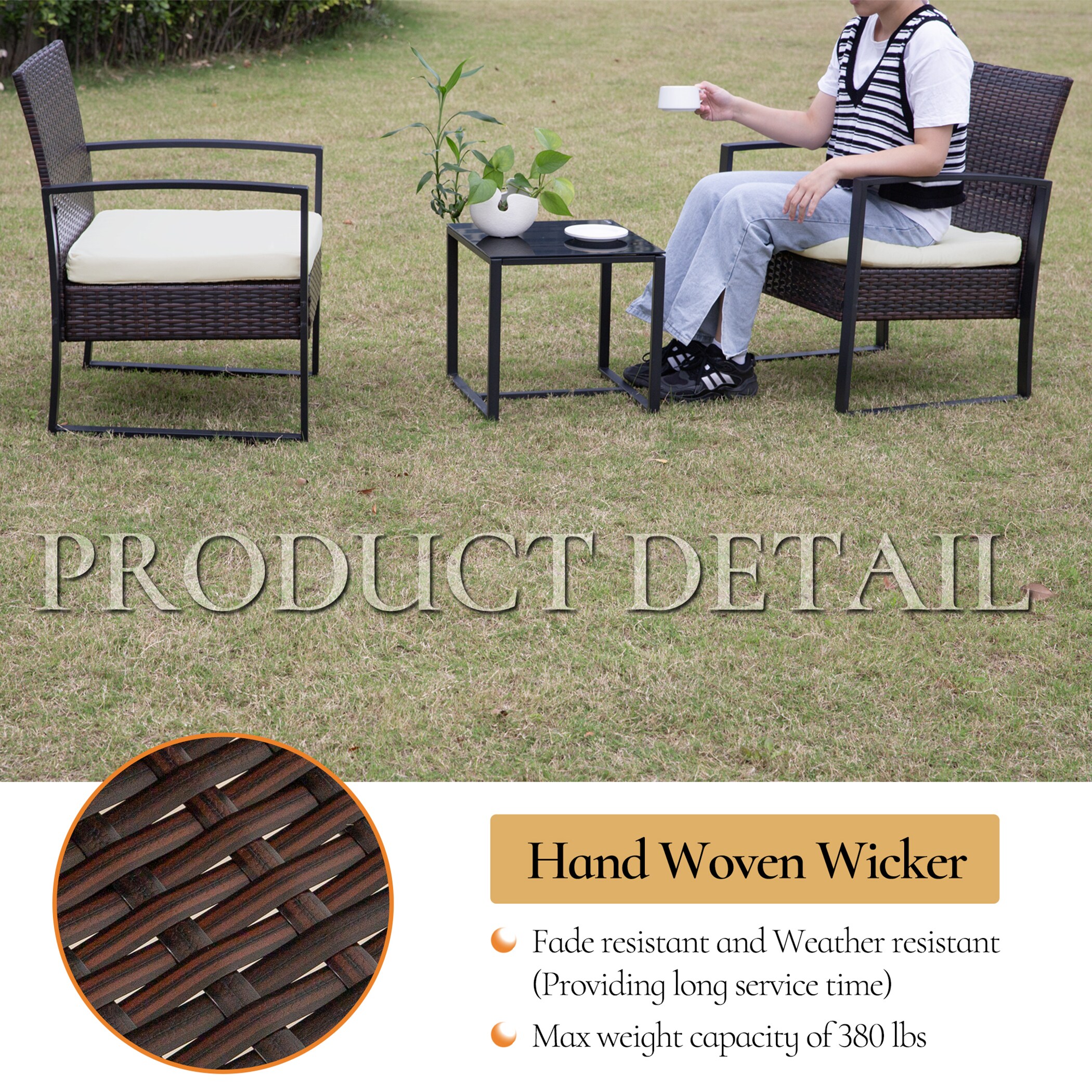 FOREST HOME HB002-BKGY Patio-Conversation-Sets - View #10