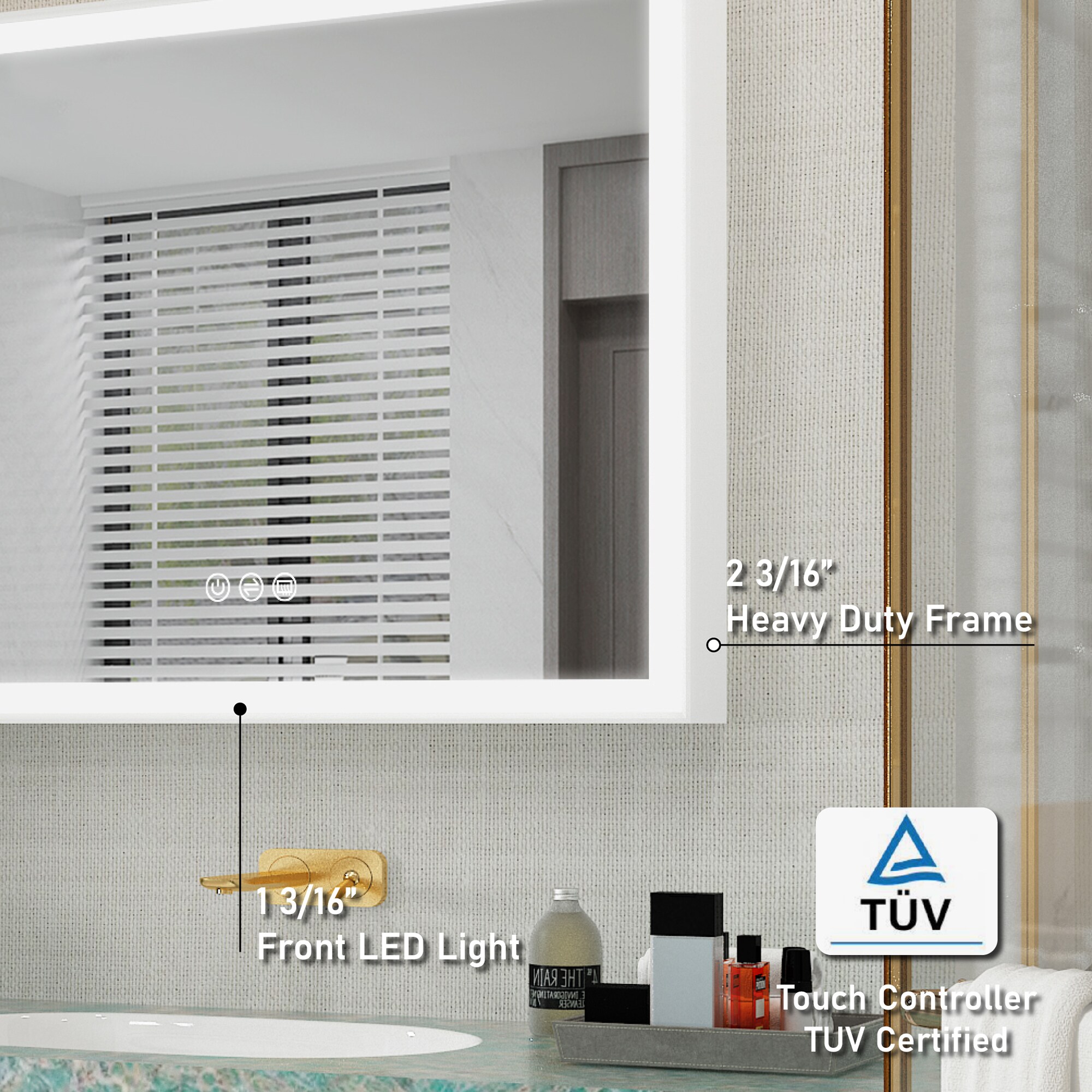 Forclover JSEX2436LM-3B Framed-Bath-Mirrors - View #12